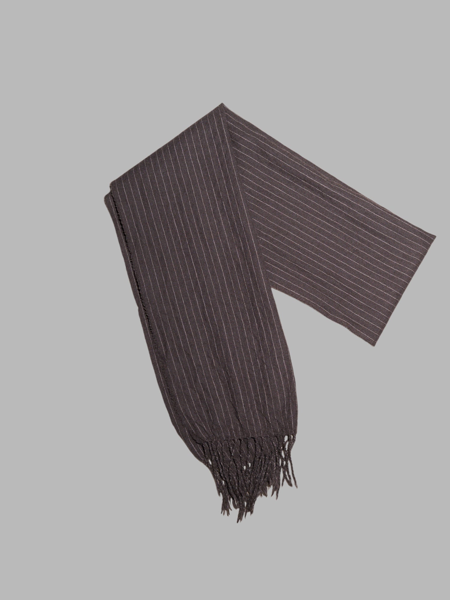 Vintage Cantarelli striped brown wool scarf