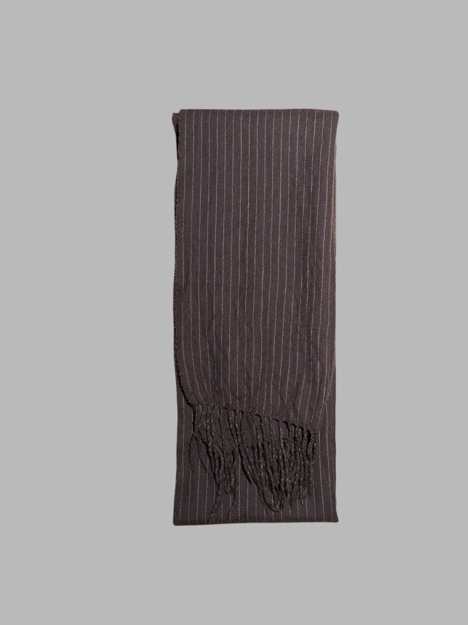 Vintage Cantarelli striped brown wool scarf