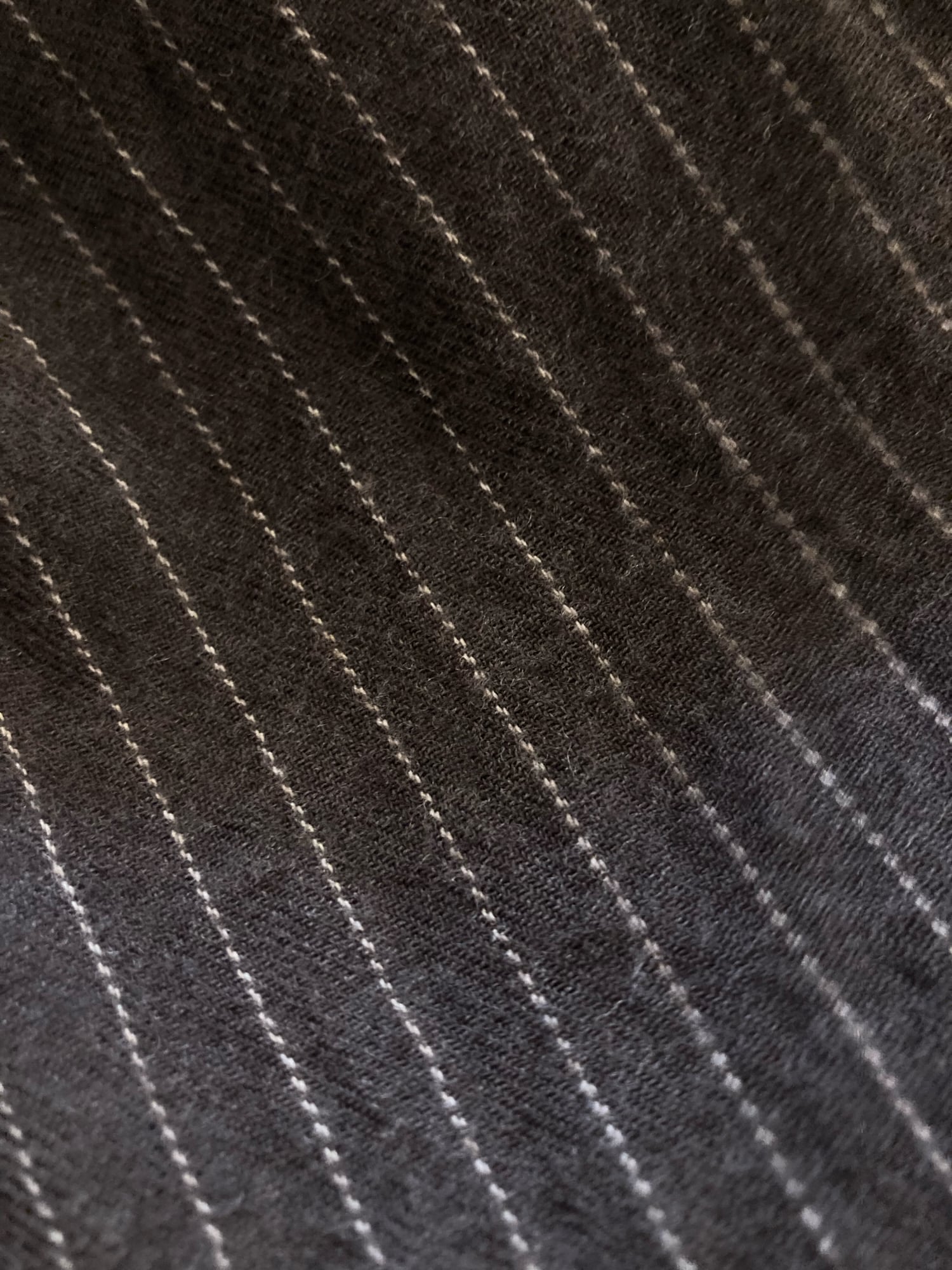 Vintage Cantarelli striped brown wool scarf