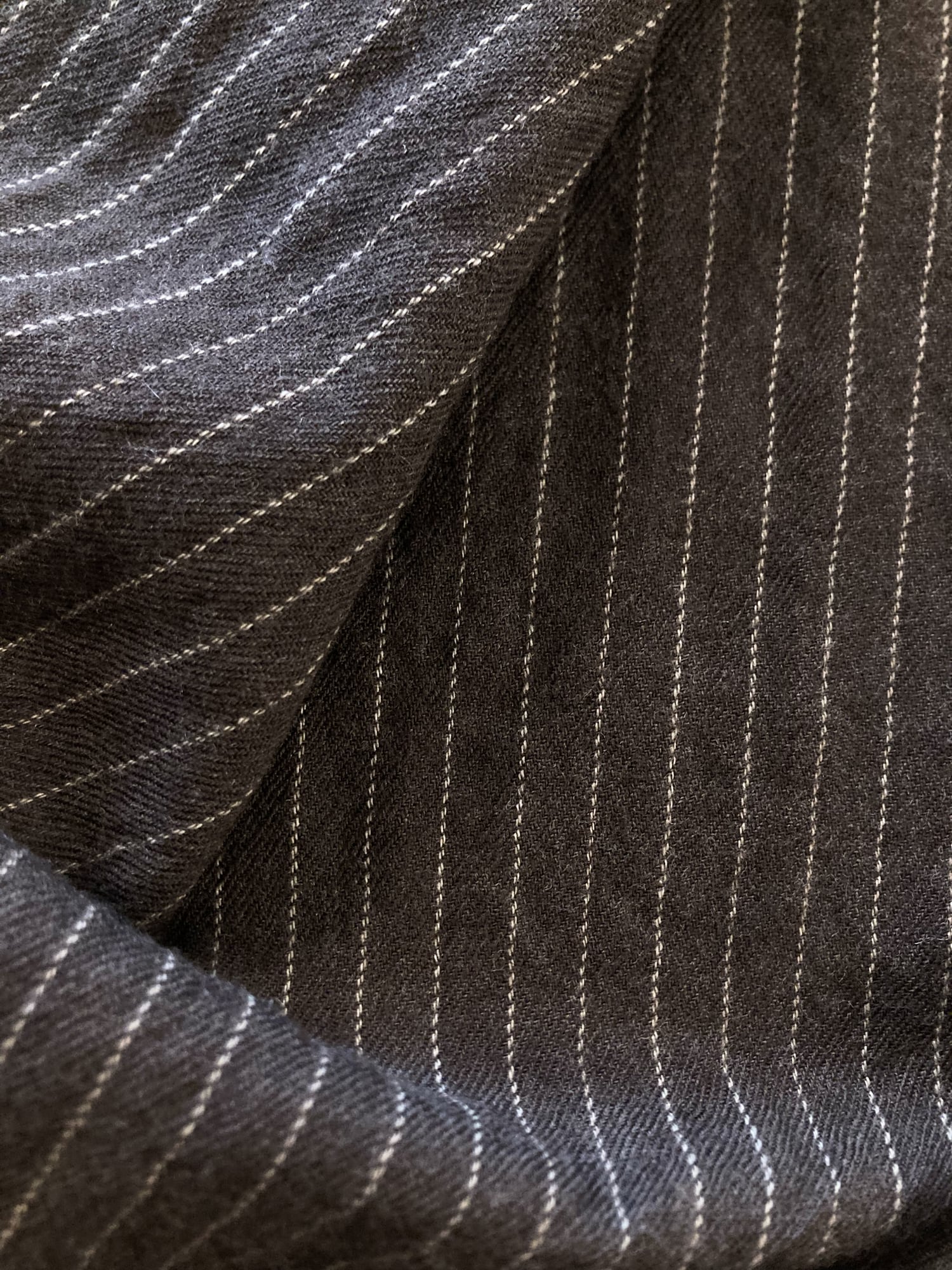 Vintage Cantarelli striped brown wool scarf