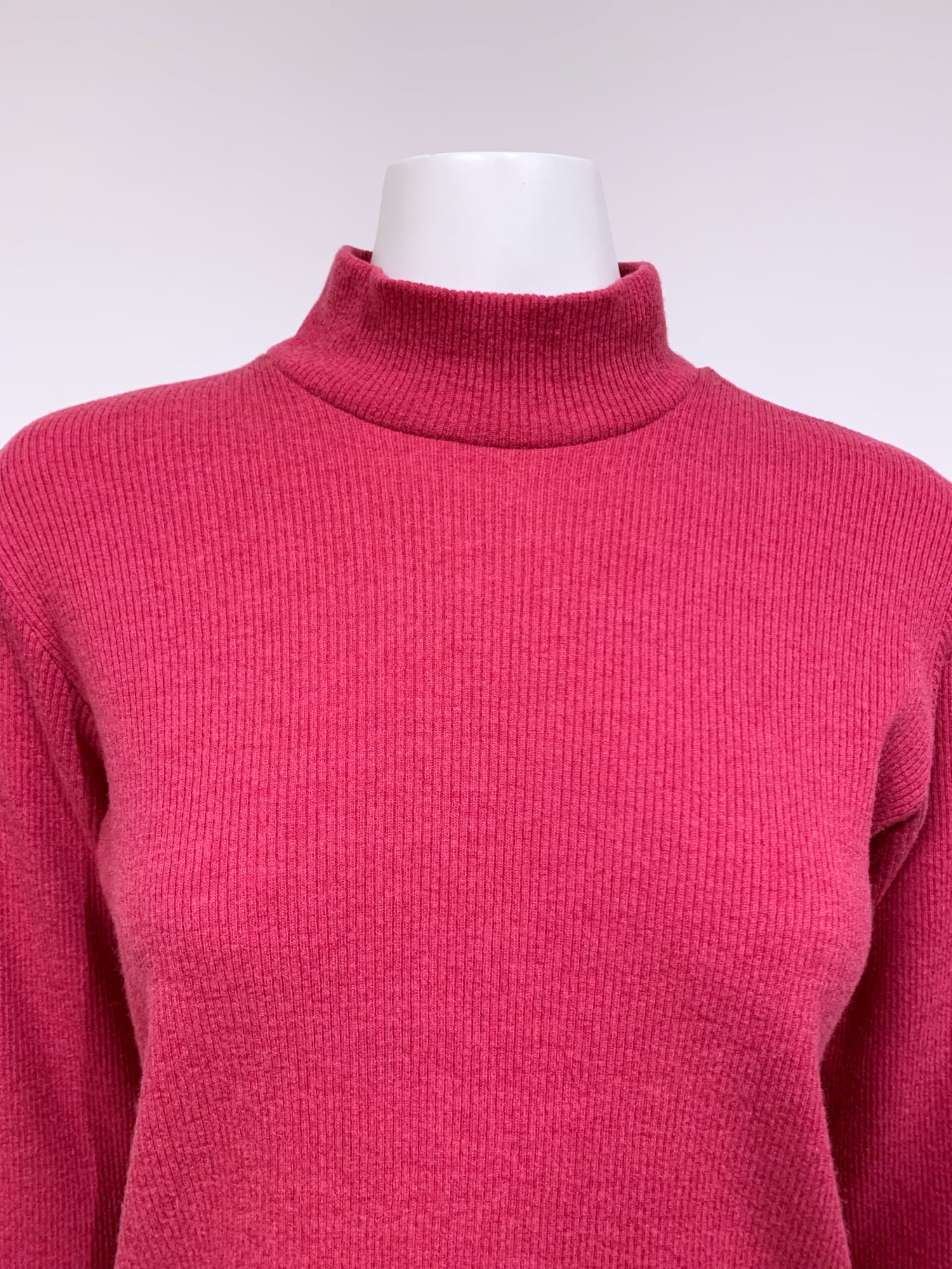 Tricot Comme des Garcons Junya Watanabe winter 1995 pink wool mock neck sweater
