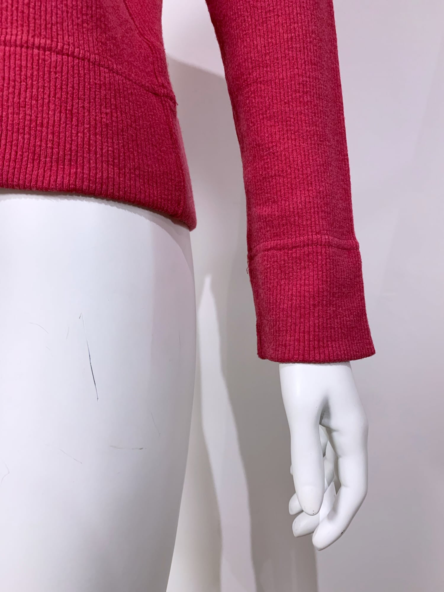 Tricot Comme des Garcons Junya Watanabe winter 1995 pink wool mock neck sweater
