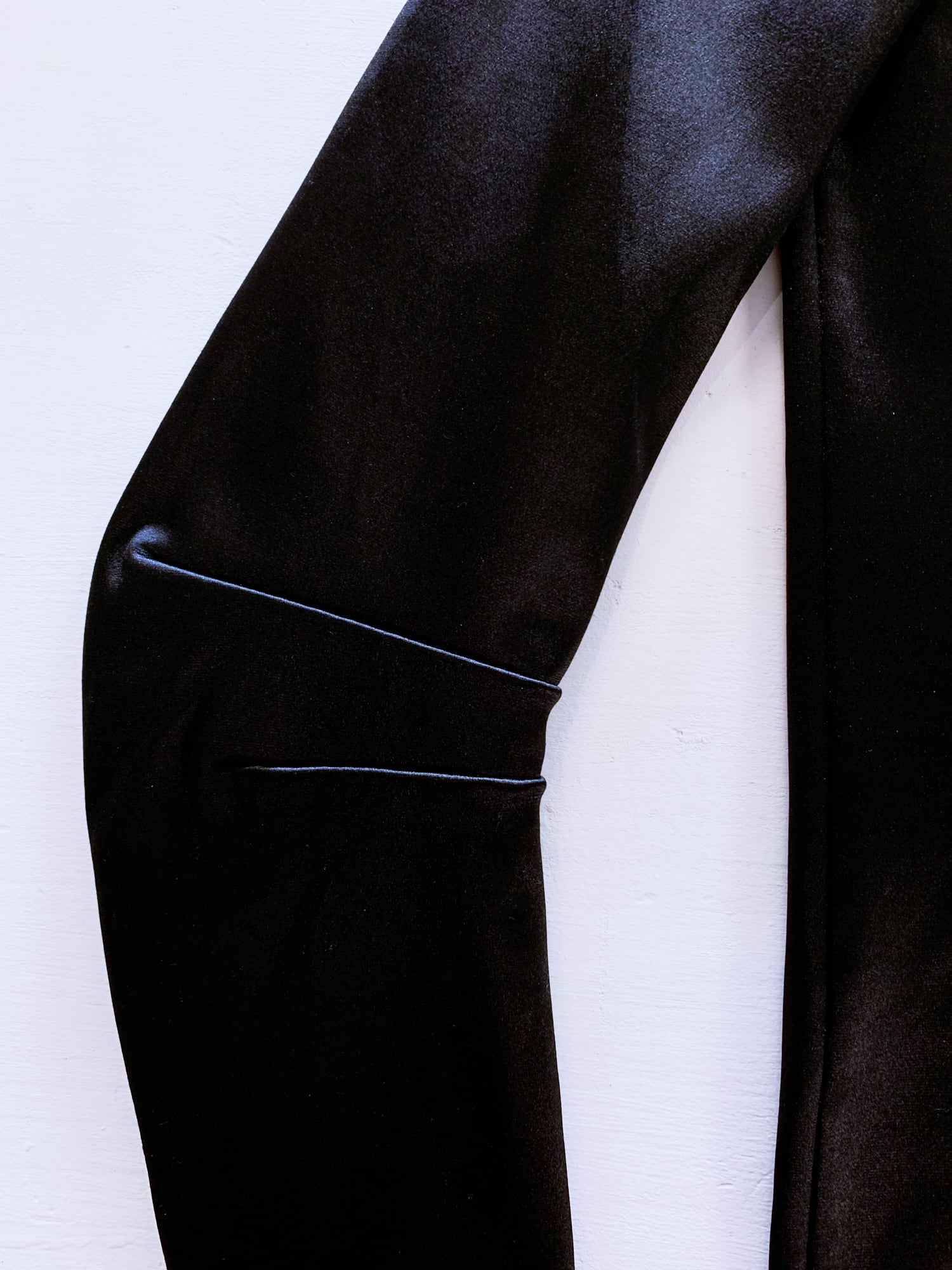 Junya Watanabe winter 1995 glossy black nylon anatomical longsleeve top