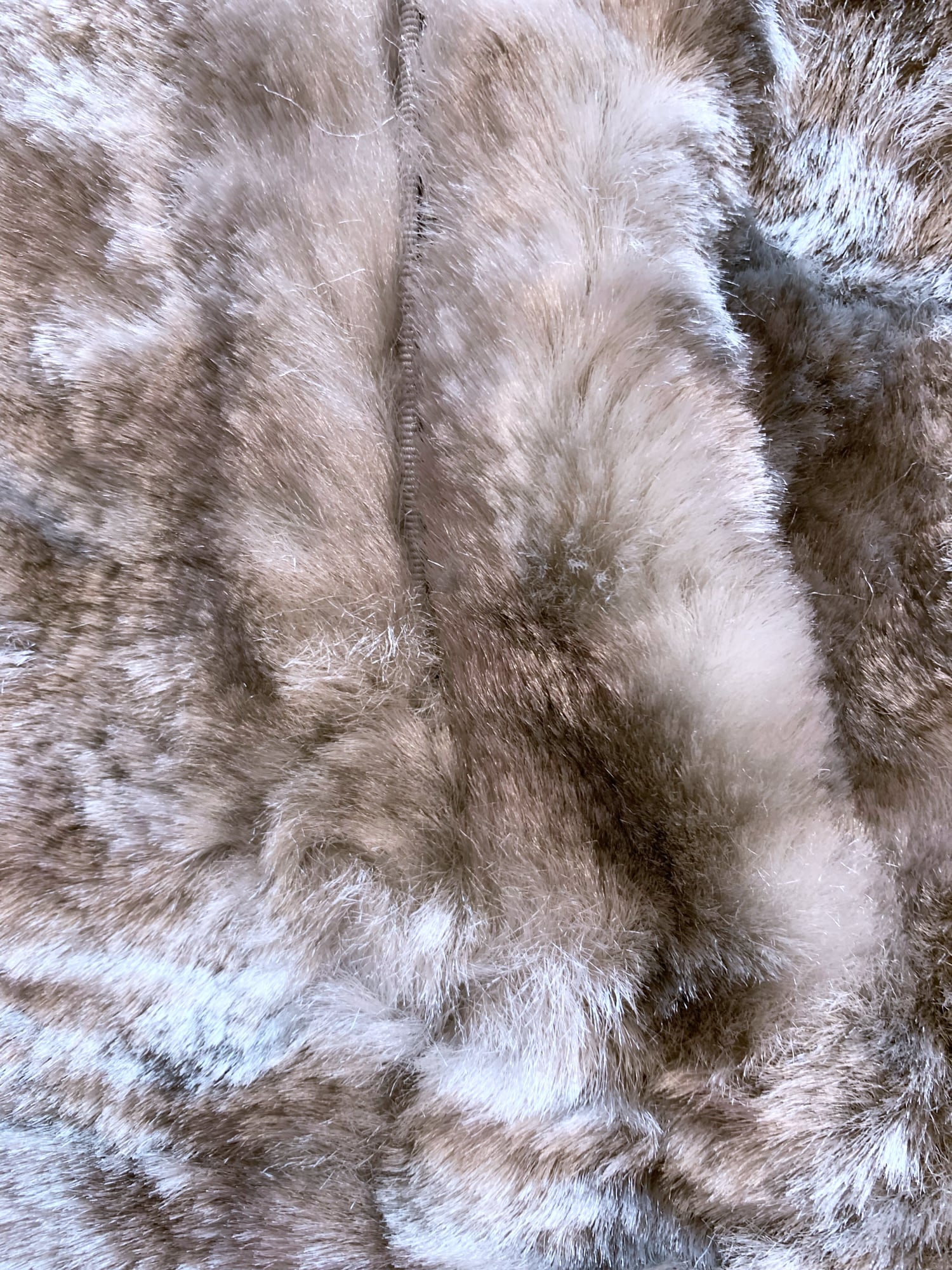 Junya Watanabe winter 1995 cropped silver faux fur jacket with knit fabric panels