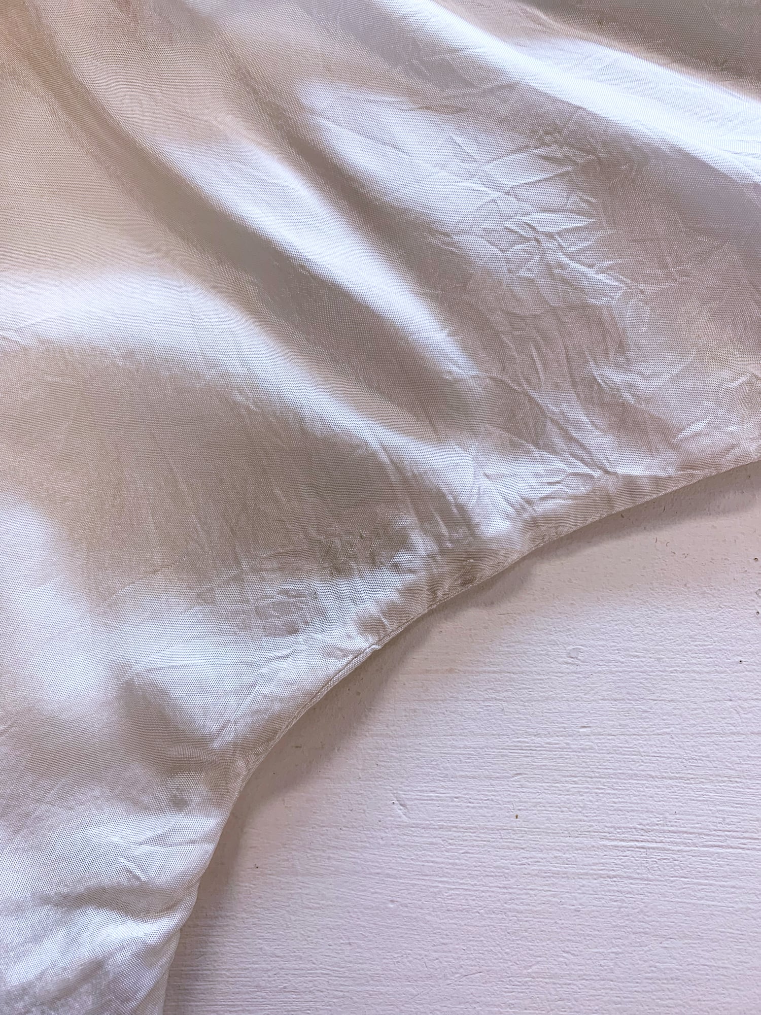 Tricot Comme des Garcons spring 1996 cream satin fleece collar batwing shirt