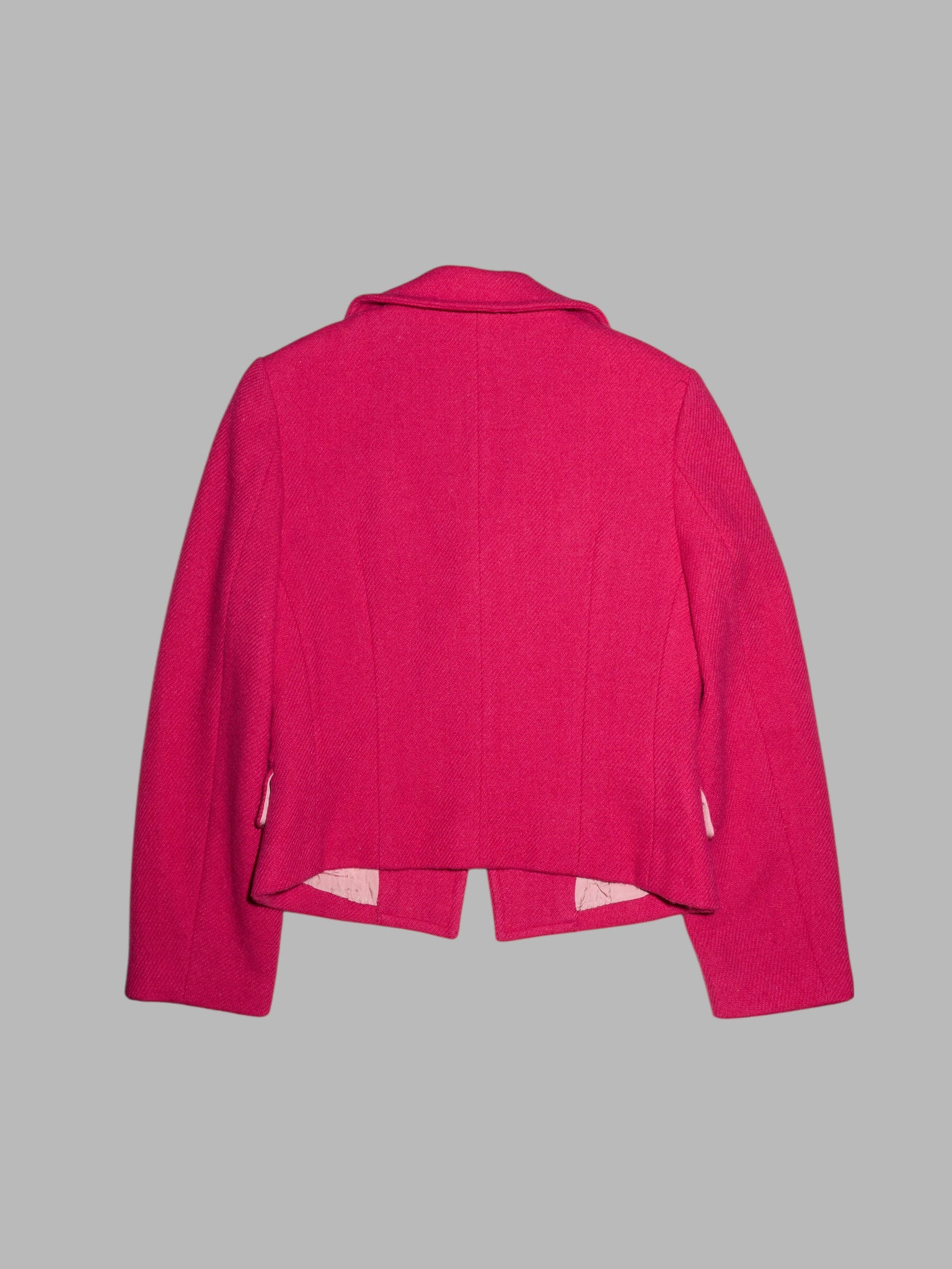 Tricot Comme des Garcons Junya Watanabe winter 1995 pink wool one button jacket