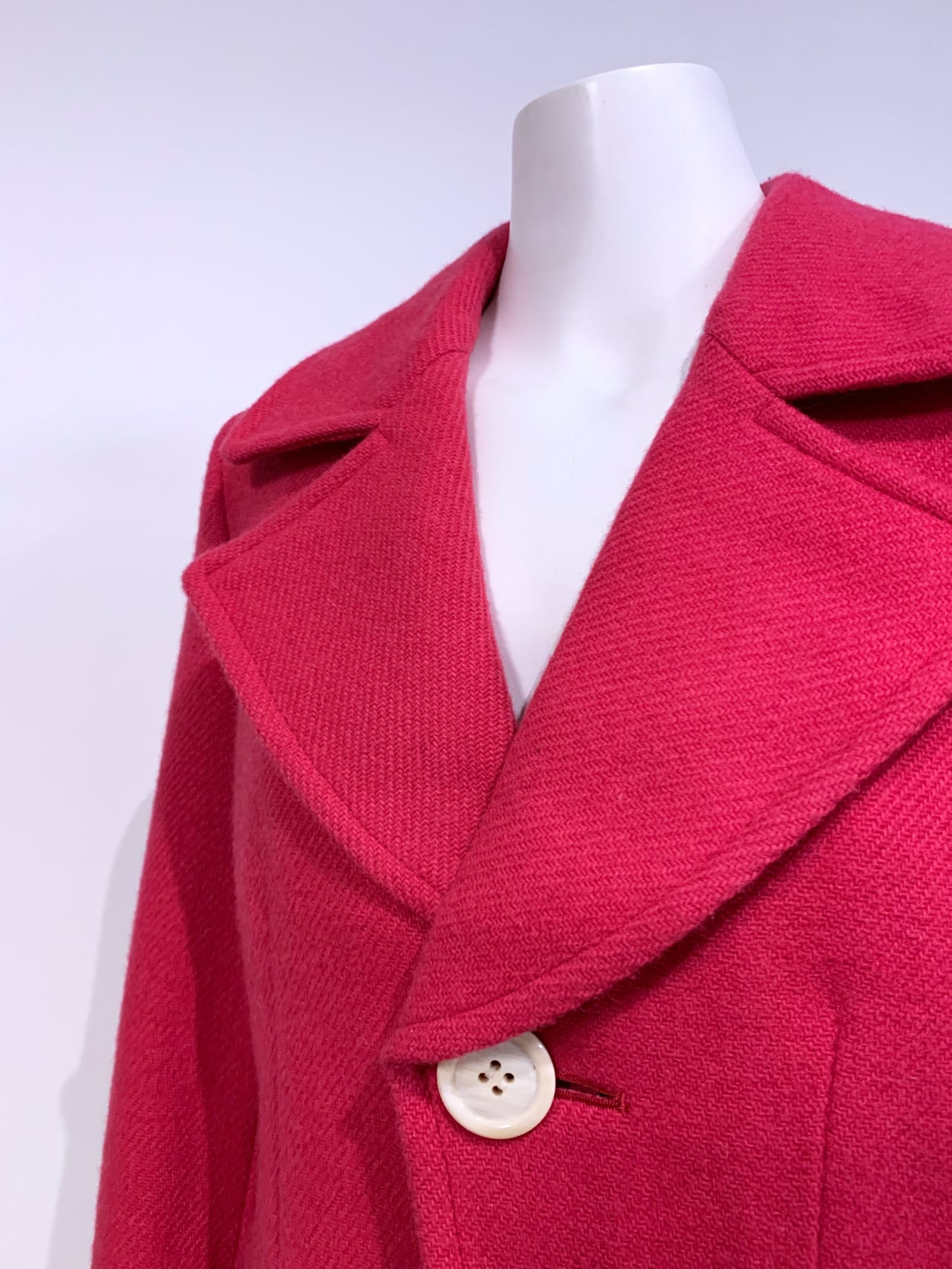 Tricot Comme des Garcons Junya Watanabe winter 1995 pink wool one button jacket