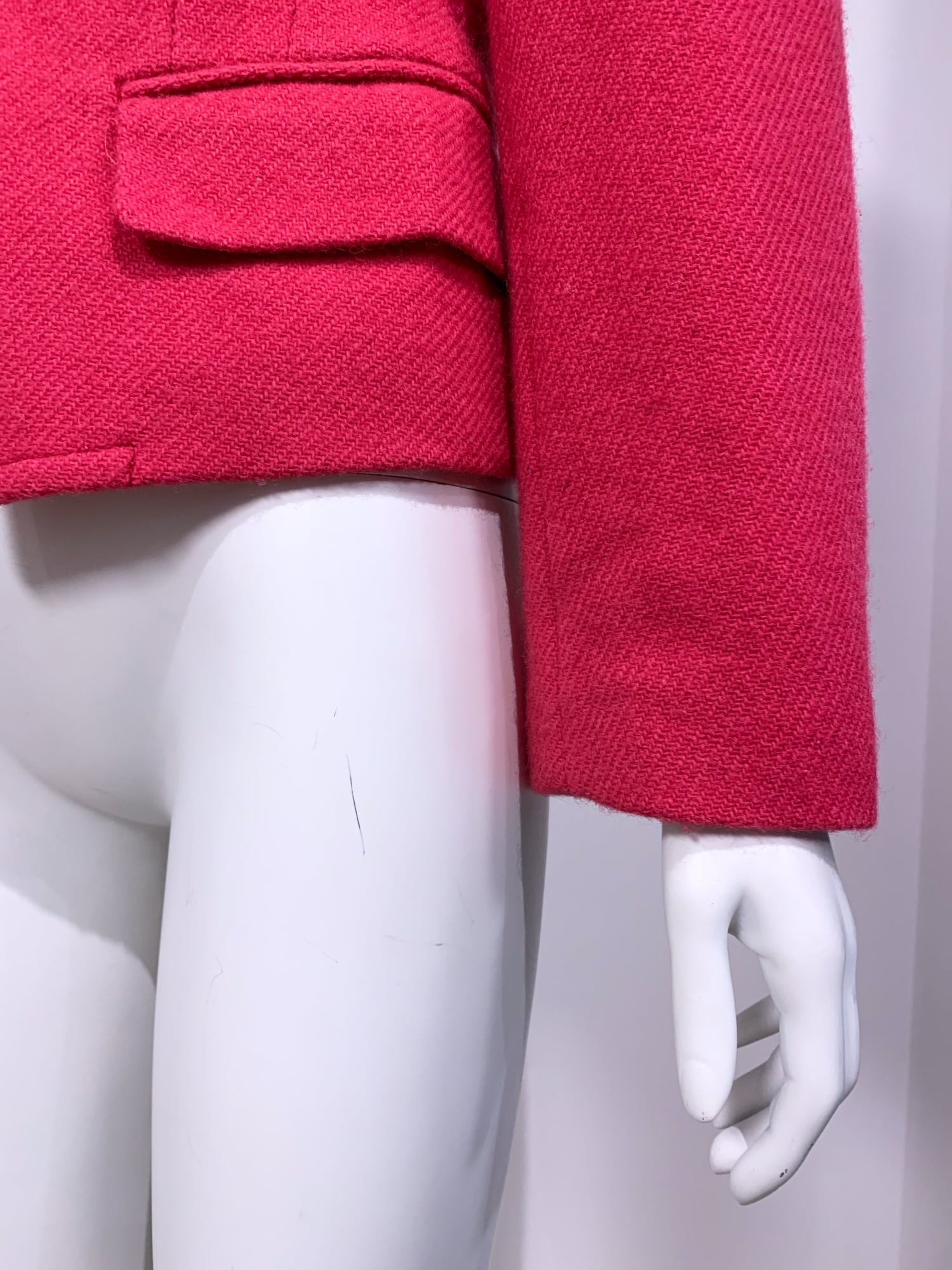 Tricot Comme des Garcons Junya Watanabe winter 1995 pink wool one button jacket