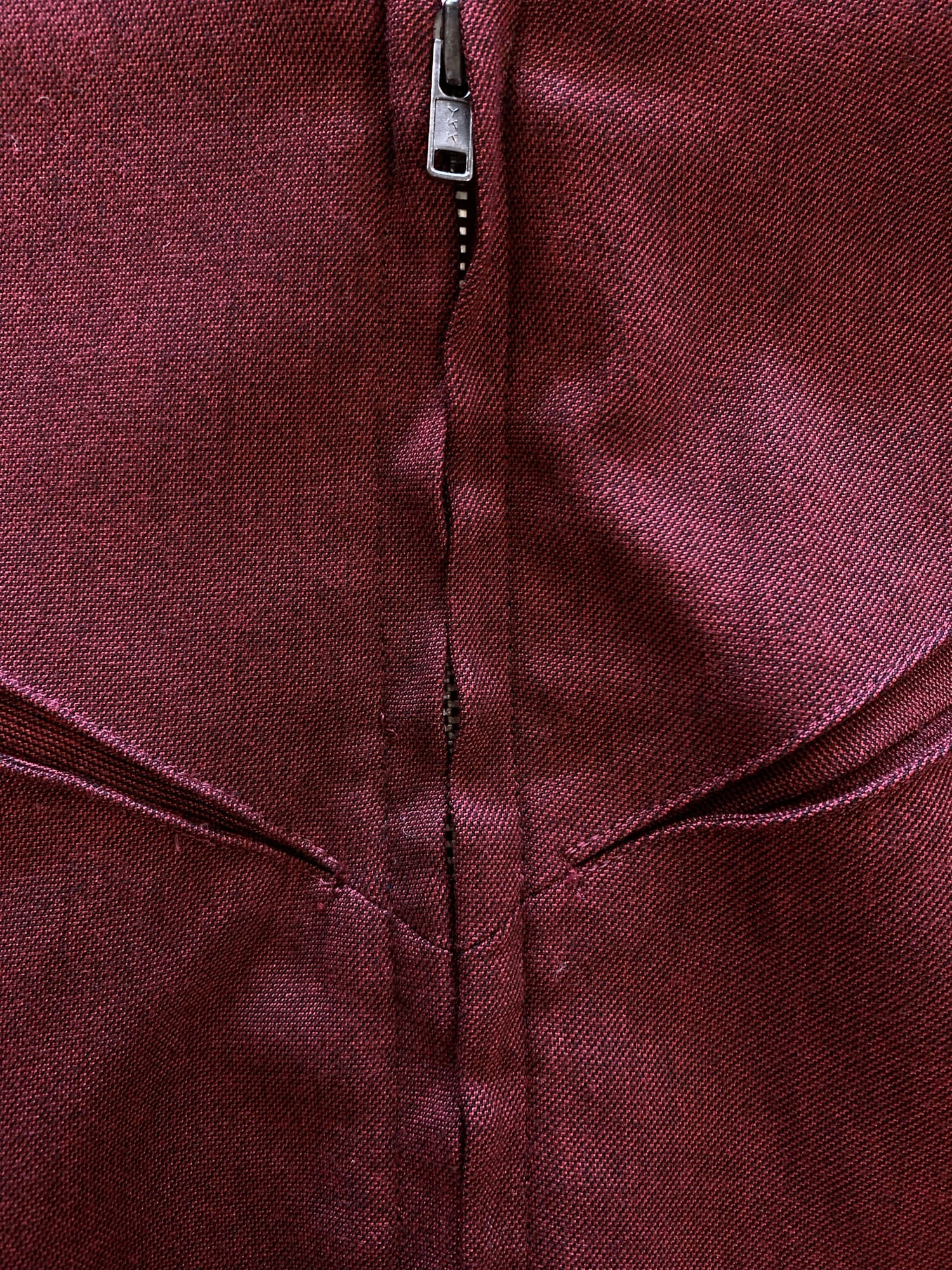 Junya Watanabe spring 1996 brown panelled rayon collarless jacket