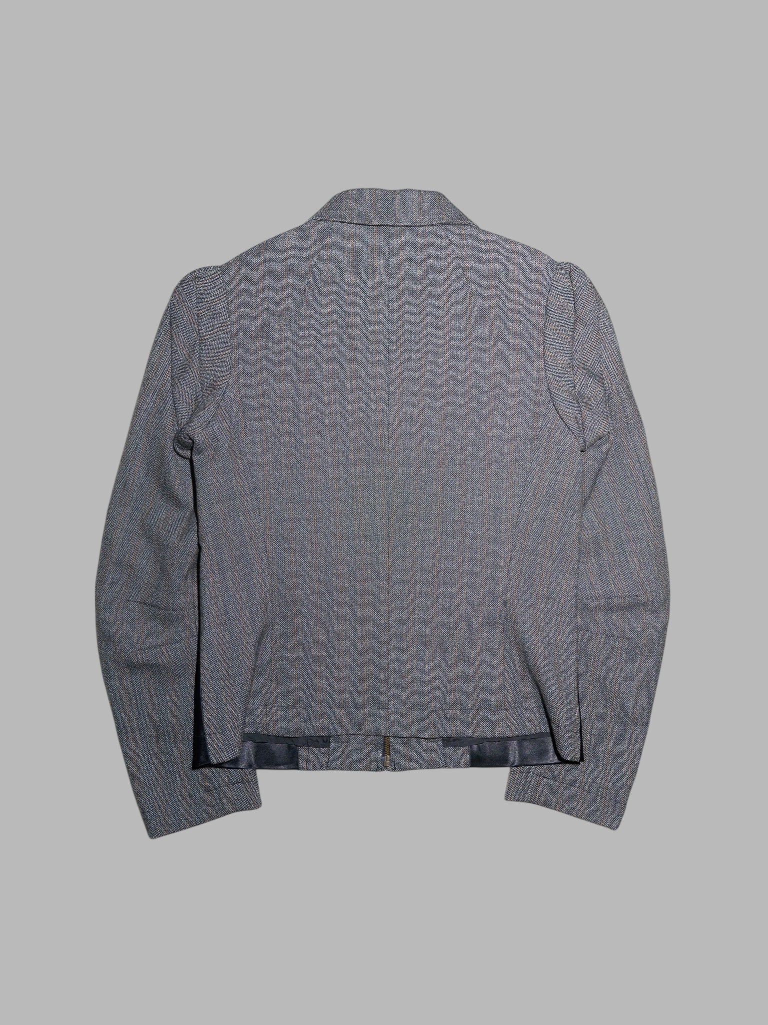 Junya Watanabe winter 1995 anatomical panelled wool and nylon zip jacket