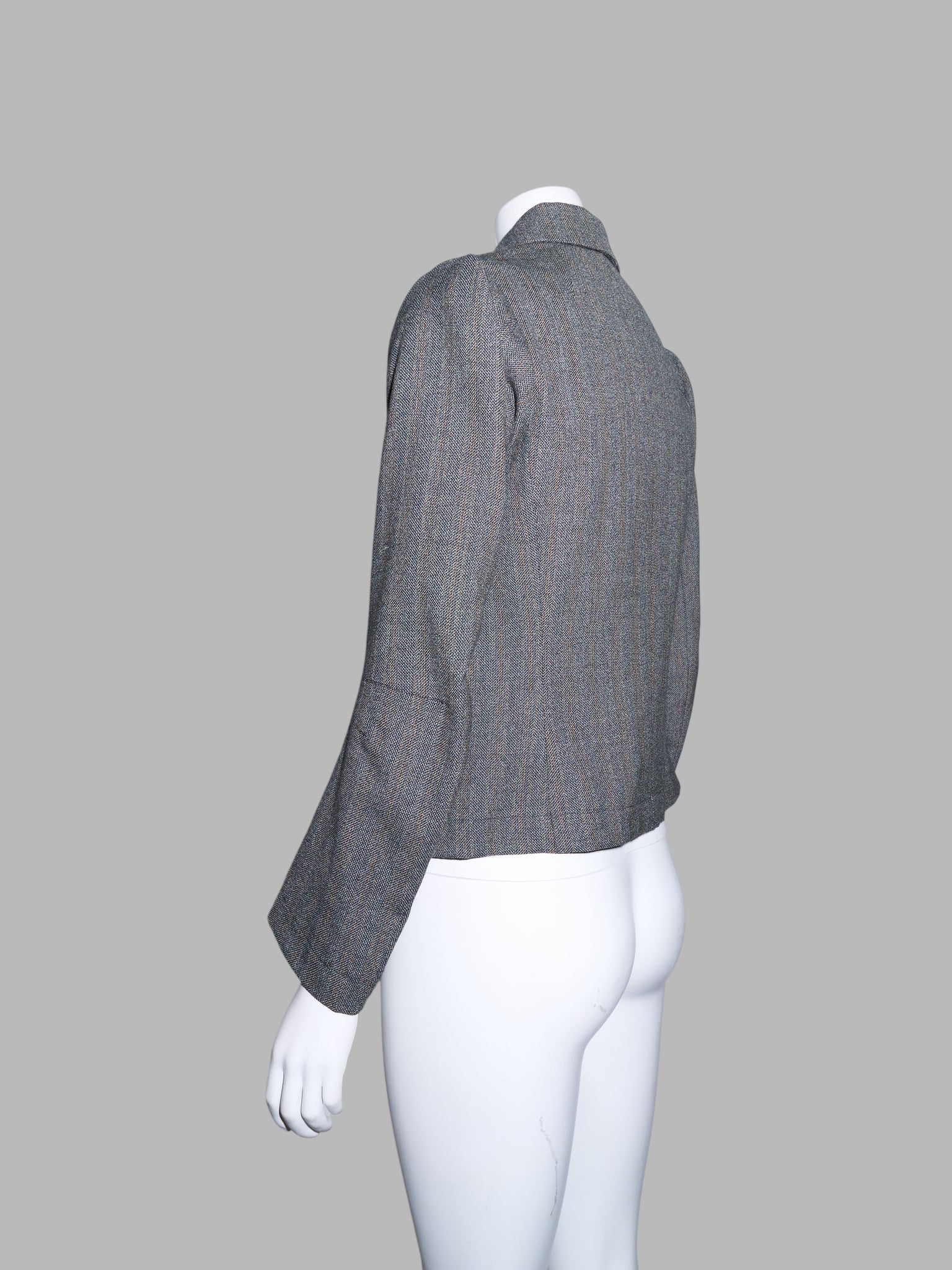 Junya Watanabe winter 1995 anatomical panelled wool and nylon zip jacket