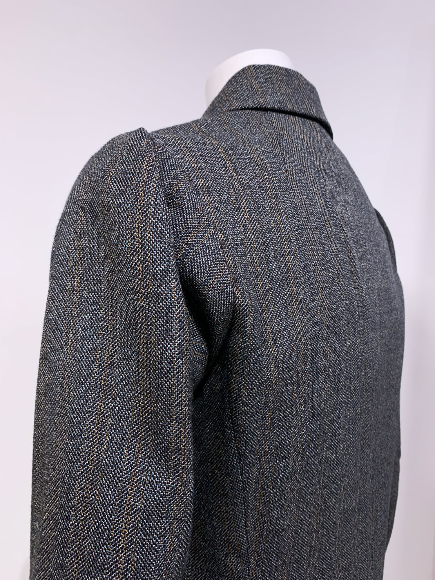 Junya Watanabe winter 1995 anatomical panelled wool and nylon zip jacket