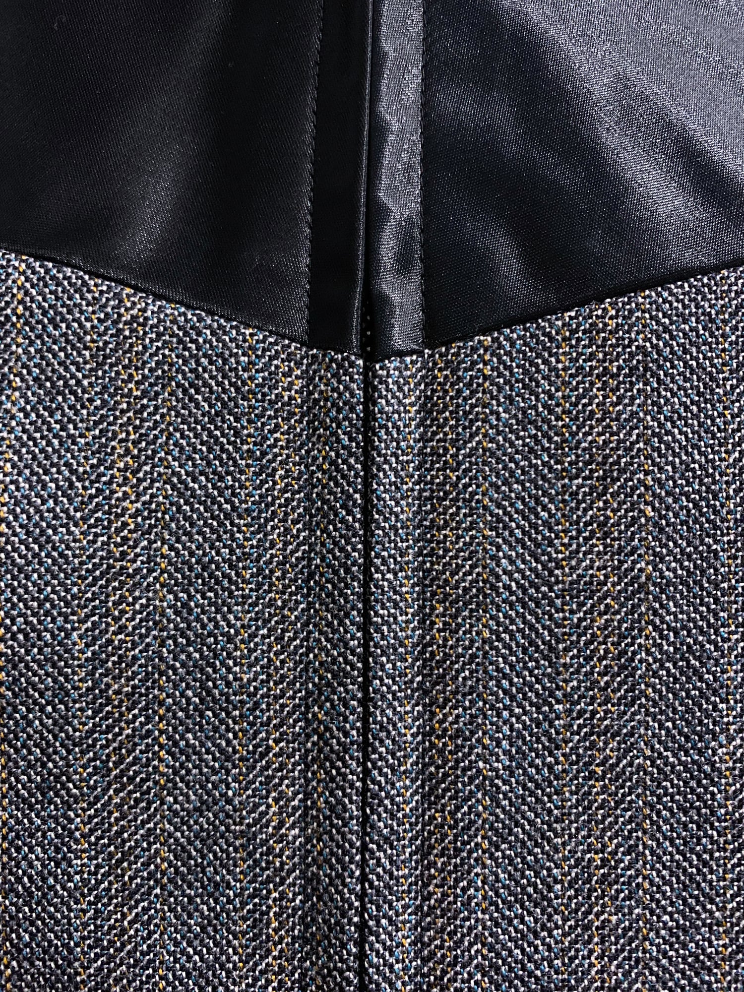 Junya Watanabe winter 1995 anatomical panelled wool and nylon zip jacket