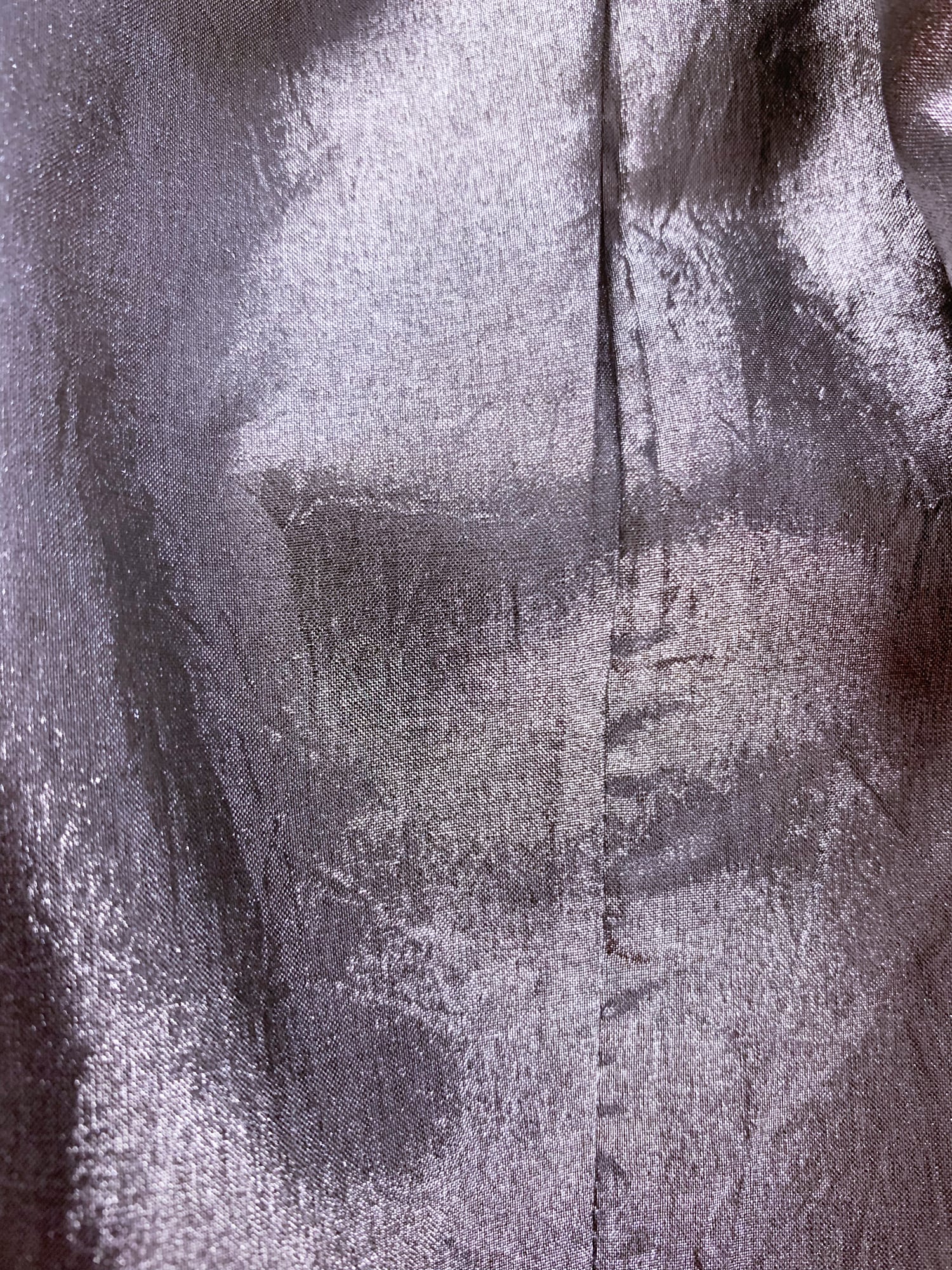 Junya Watanabe winter 1995 cropped silver panelled jacket with faux fur collar