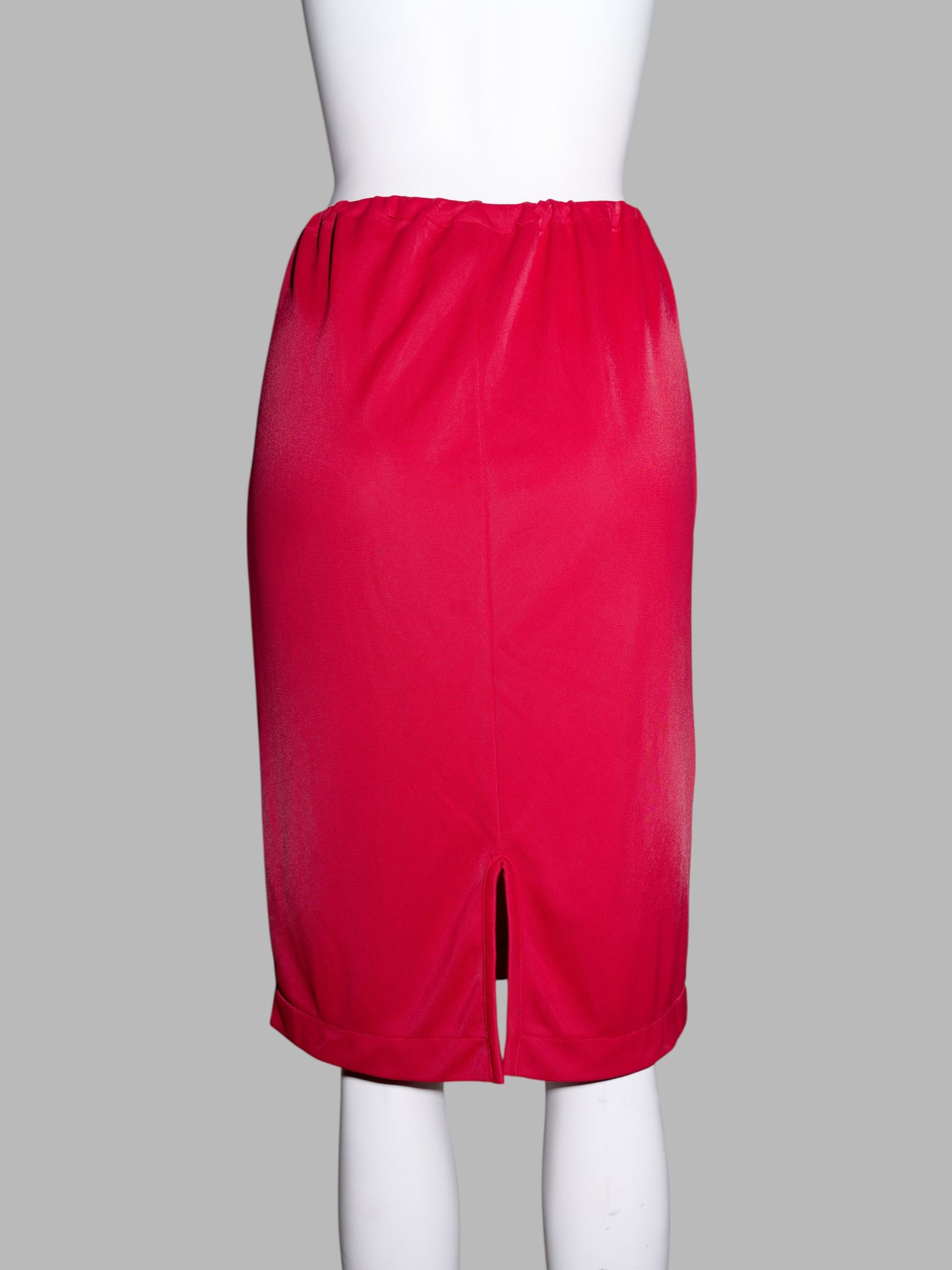 Junya Watanabe spring 1996 red nylon drawstring waist skirt or halter dress