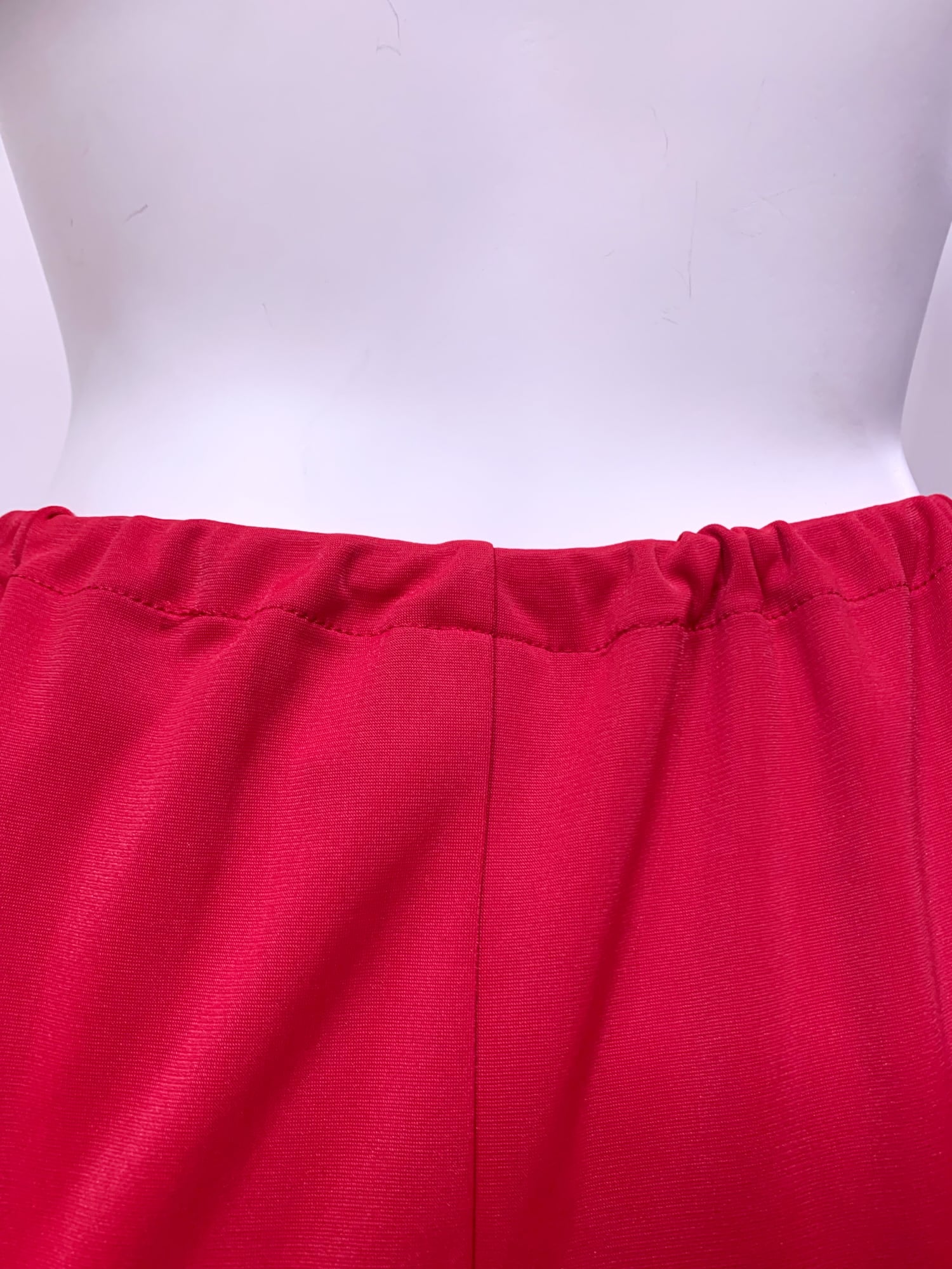 Junya Watanabe spring 1996 red nylon drawstring waist skirt or halter dress