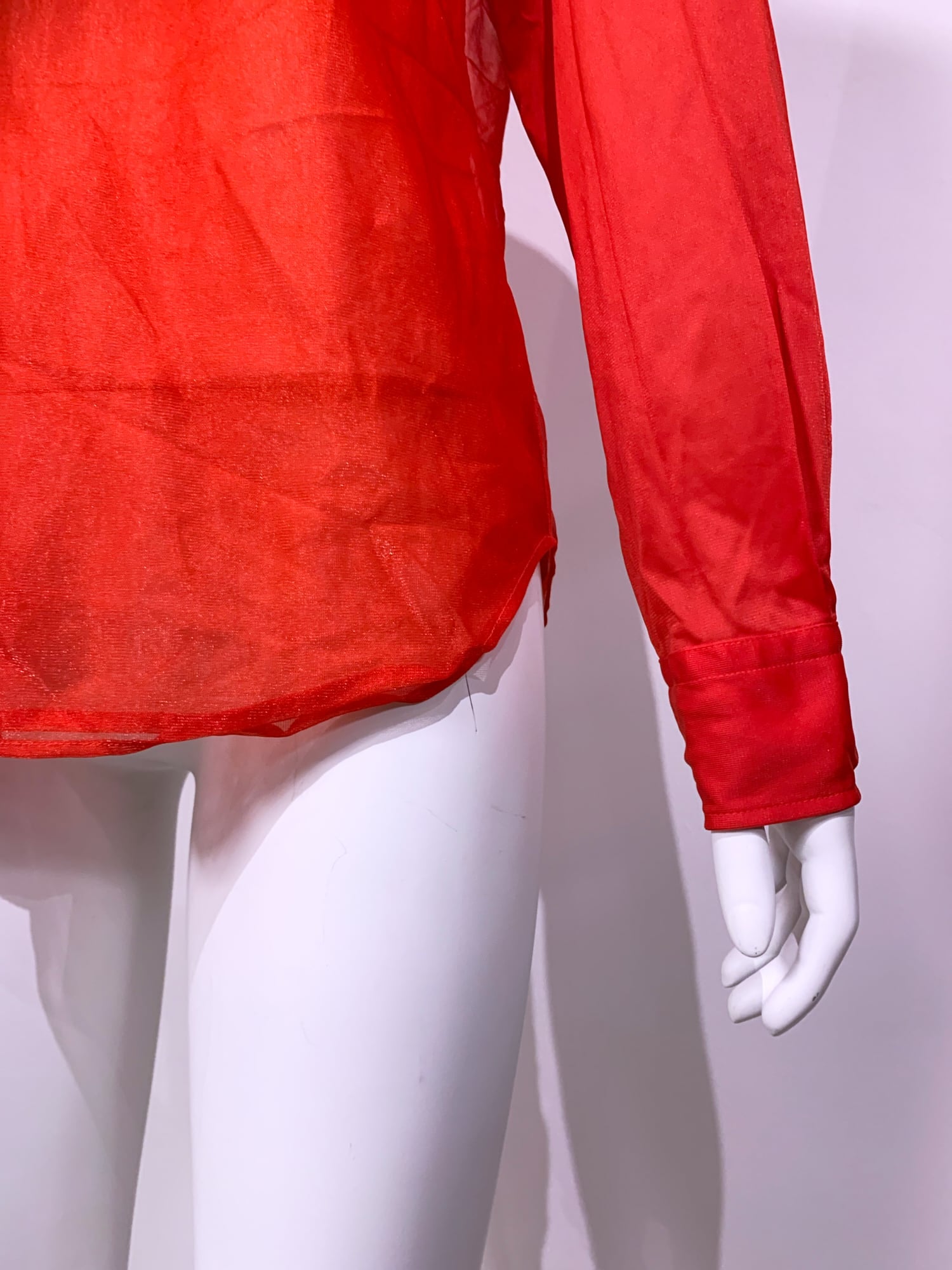 Tricot Comme des Garcons spring 1996 sparkly red layered multi fabric shirt