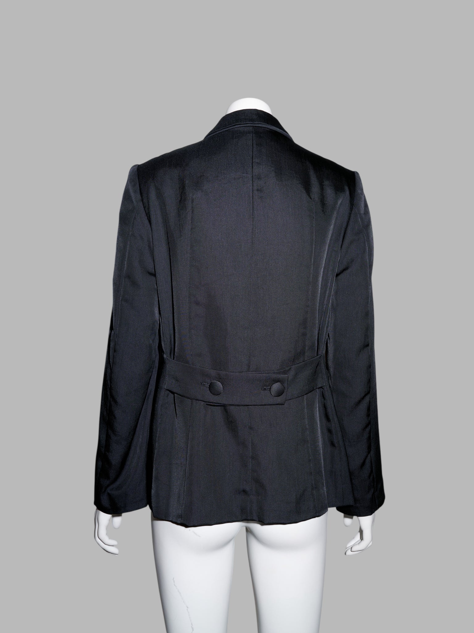 Tricot Comme des Garcons spring 1996 black nylon three button blazer
