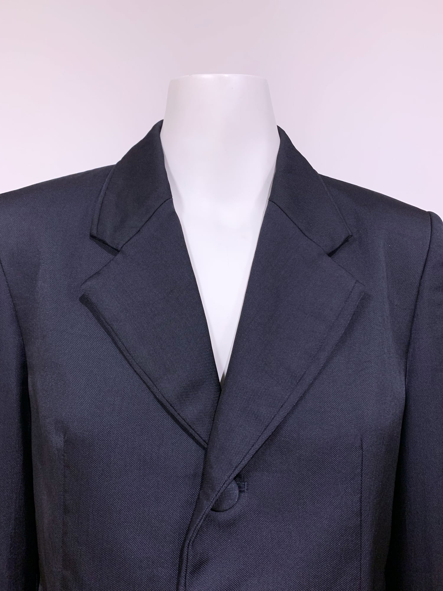 Tricot Comme des Garcons spring 1996 black nylon three button blazer