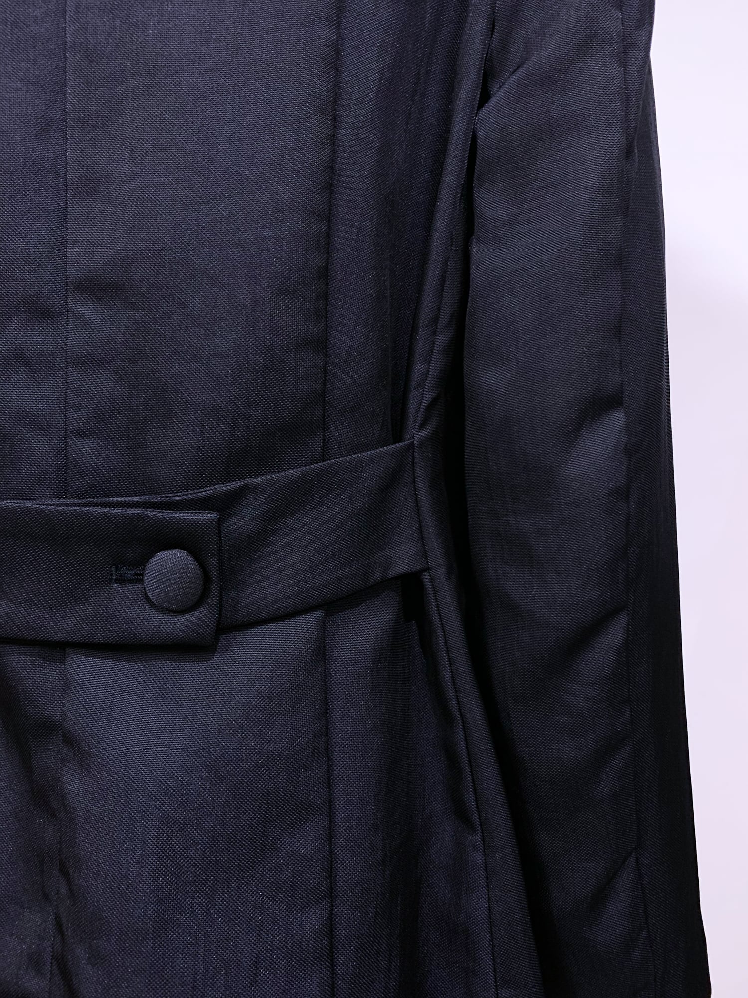 Tricot Comme des Garcons spring 1996 black nylon three button blazer
