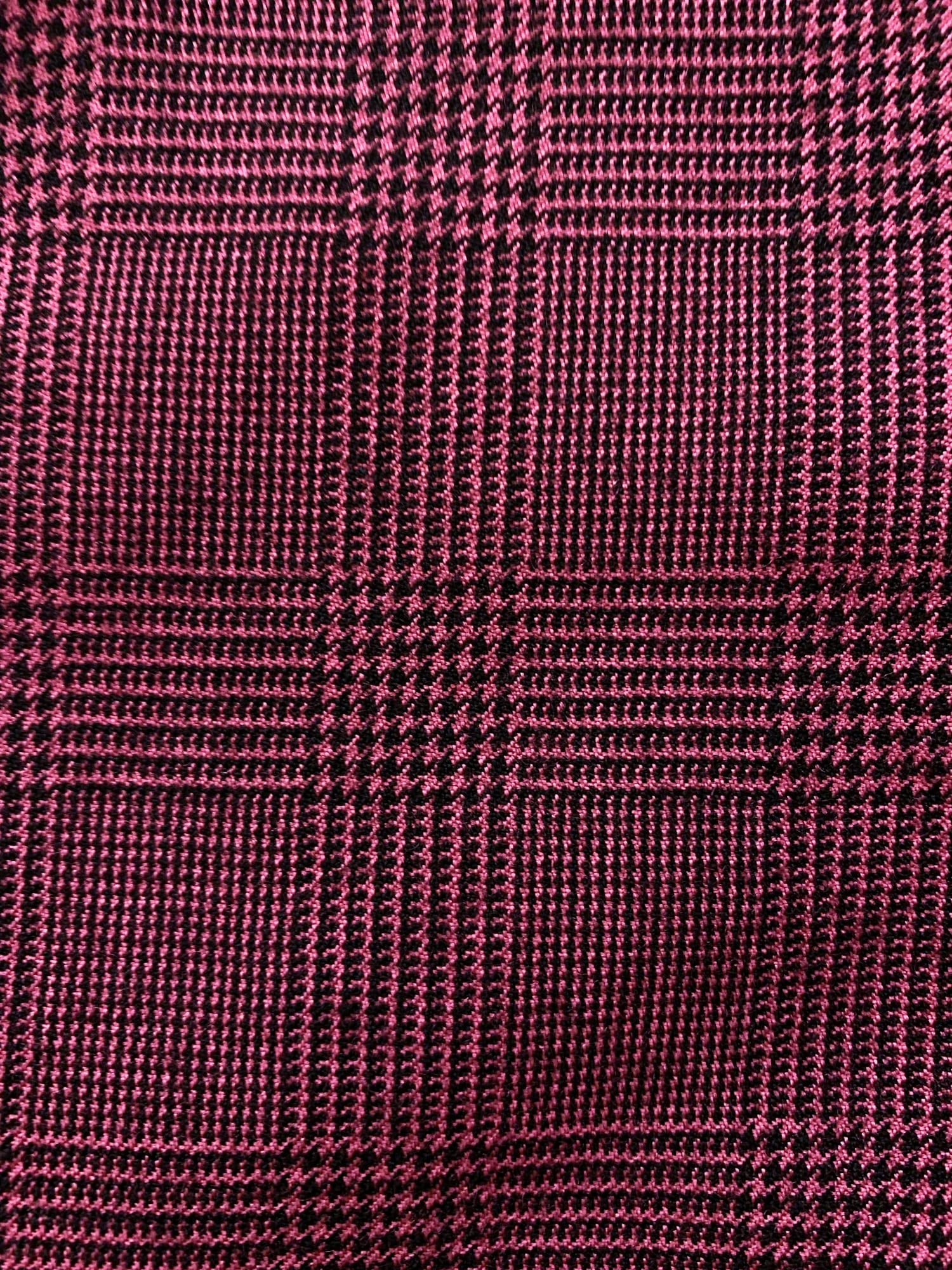 Junya Watanabe winter 1995 gold polo shirt with burgundy glen plaid back