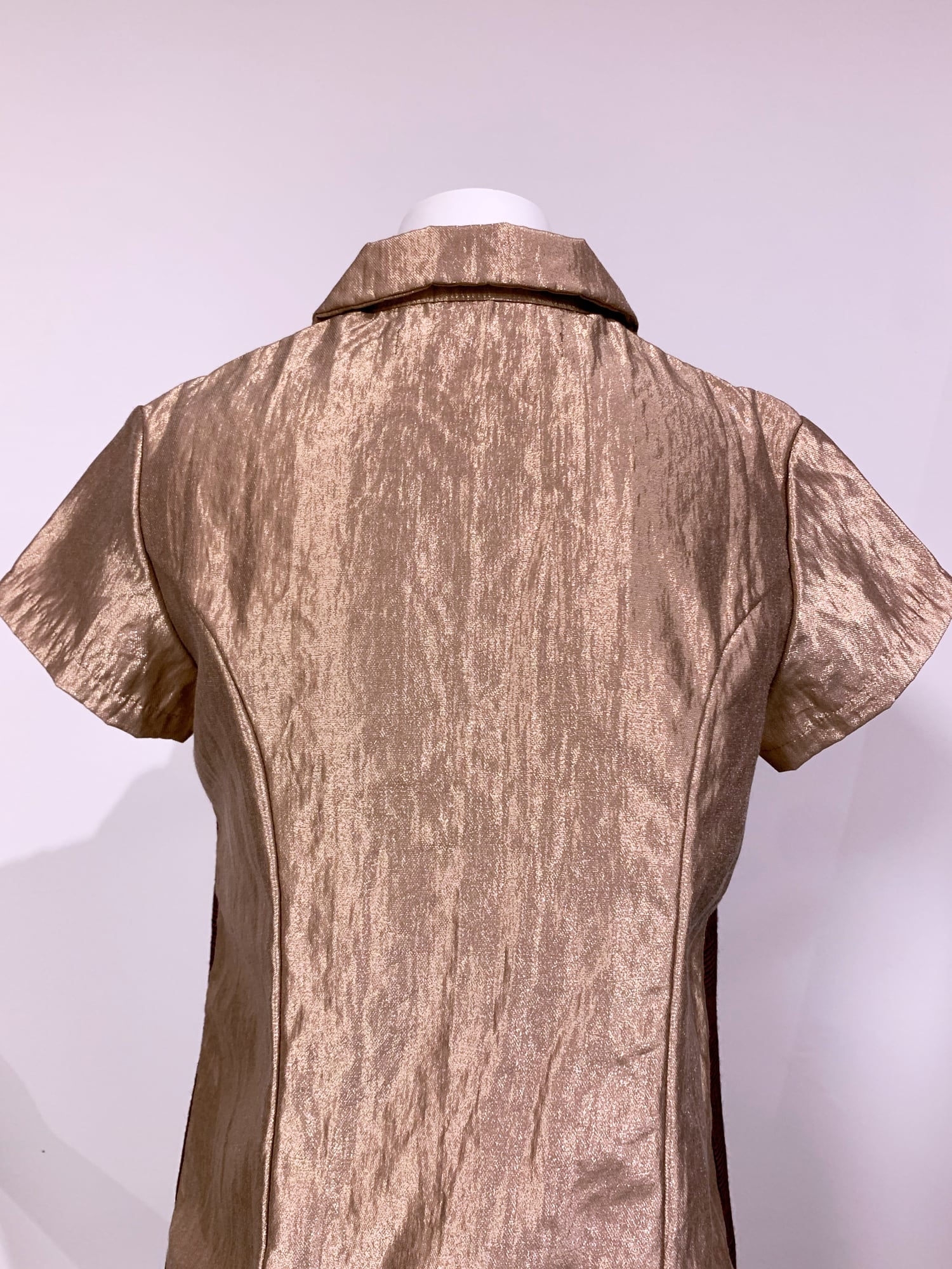 Junya Watanabe winter 1995 glen plaid micro mini dress tunic with sparkly back