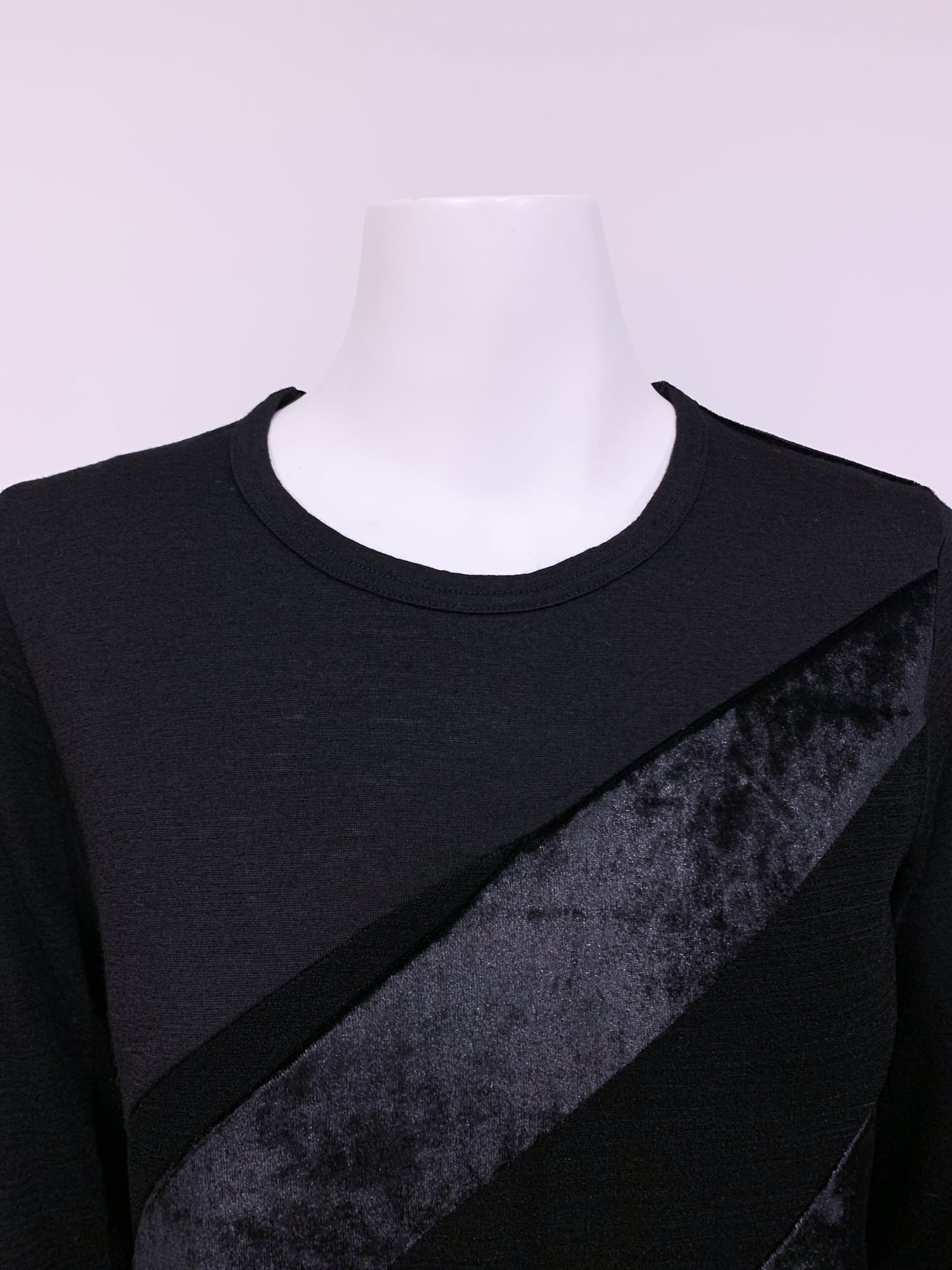 Tricot Comme des Garcons spring 1996 multi fabric knit A-line mini dress tunic