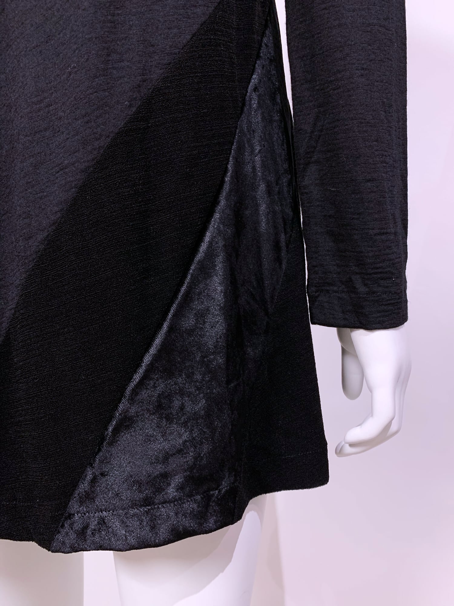 Tricot Comme des Garcons spring 1996 multi fabric knit A-line mini dress tunic