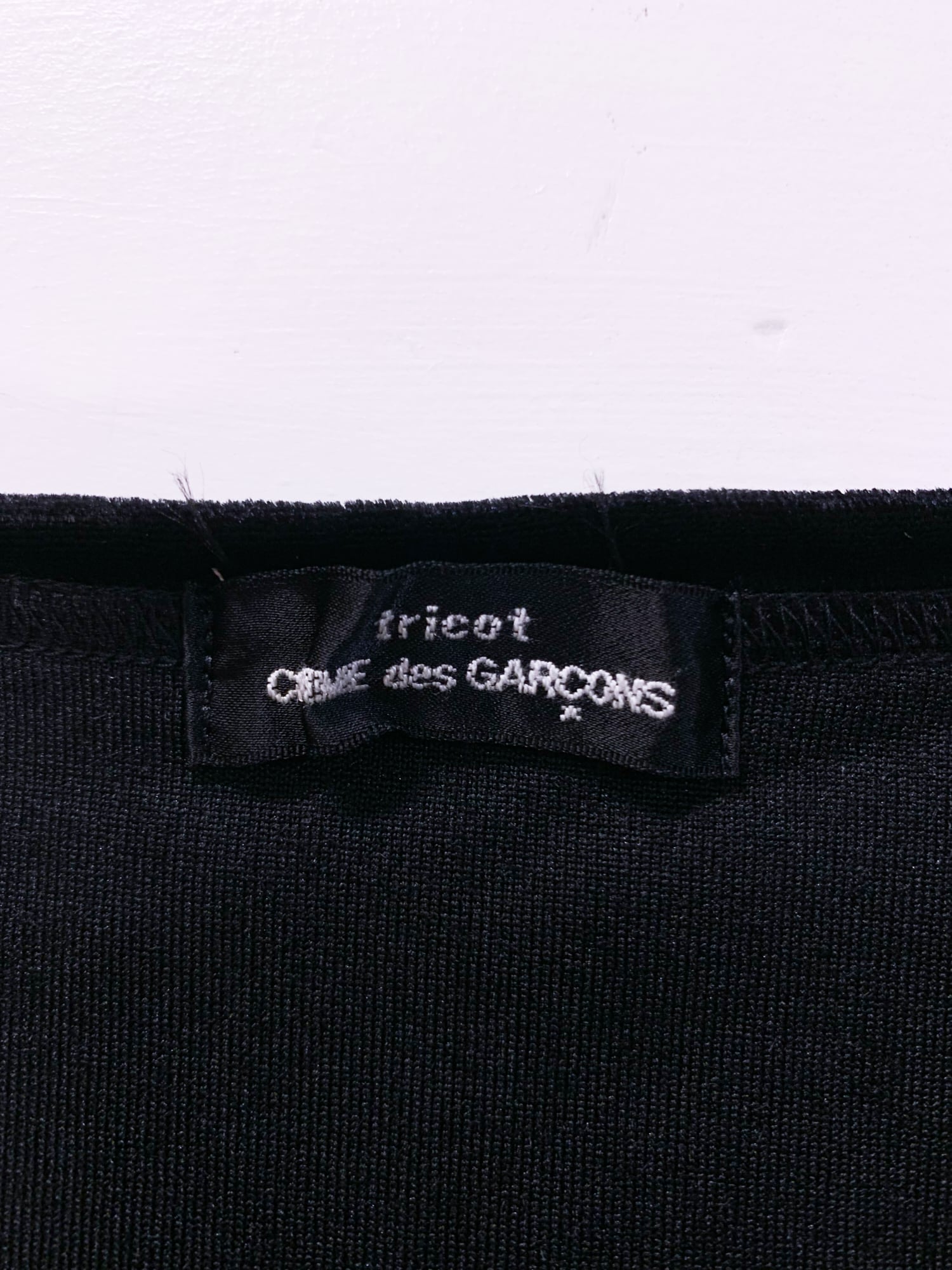 Tricot Comme des Garcons spring 1996 multi fabric knit A-line mini dress tunic