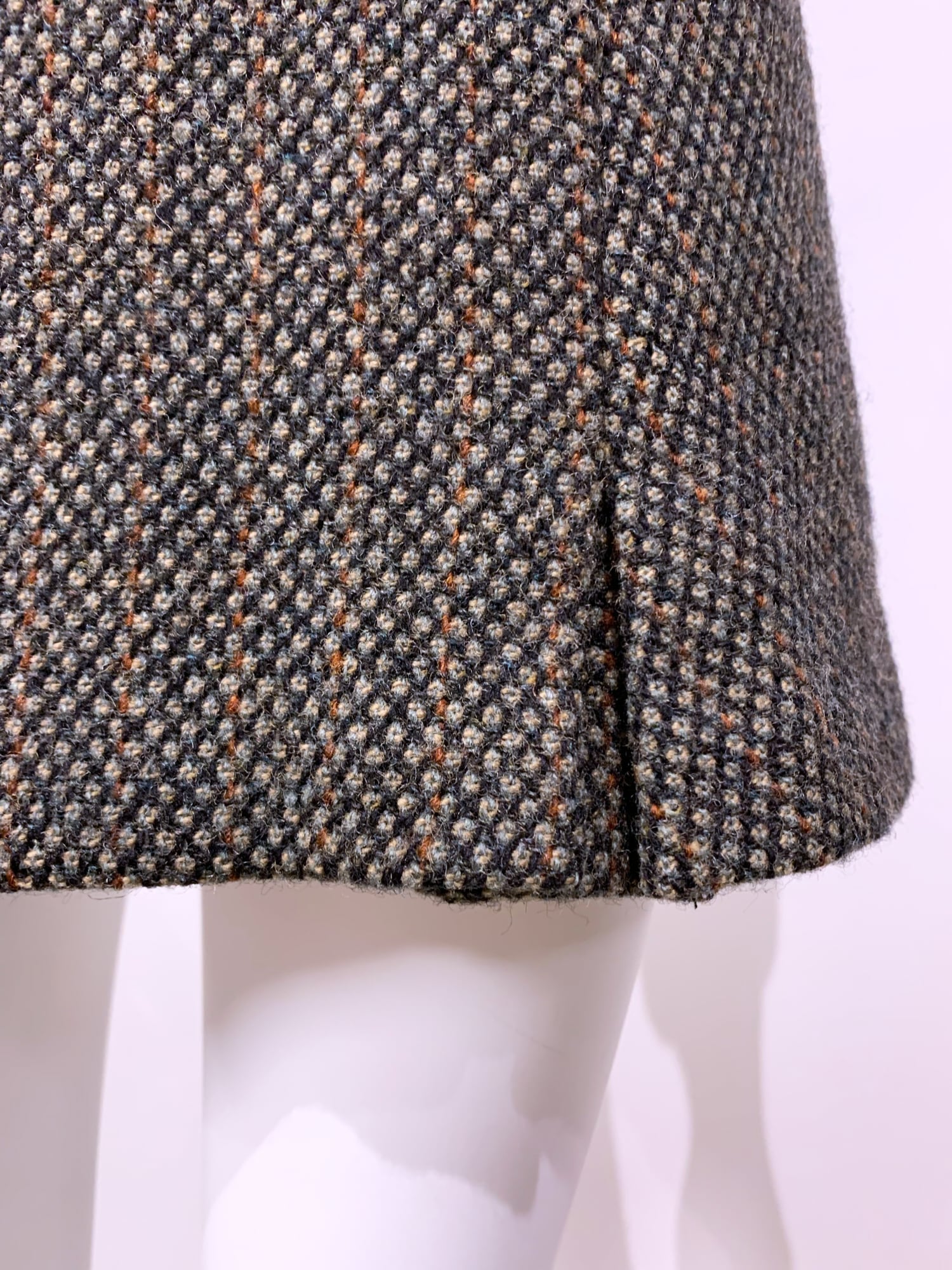 Junya Watanabe winter 1995 three dimensional tweed coat with faux fur collar