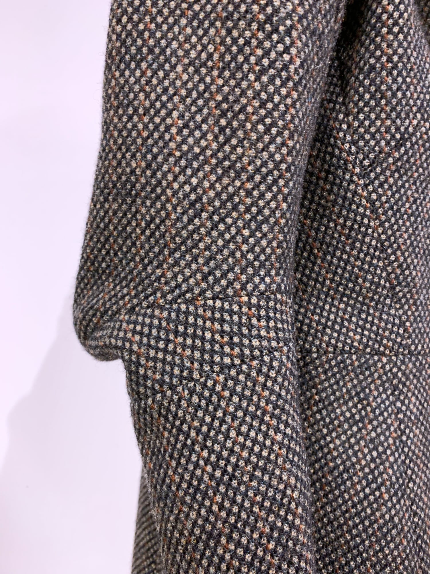 Junya Watanabe winter 1995 three dimensional tweed coat with faux fur collar