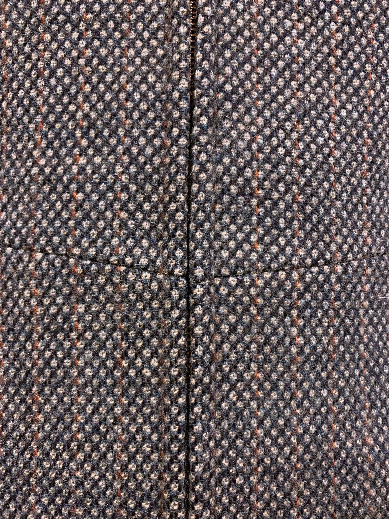 Junya Watanabe winter 1995 three dimensional tweed coat with faux fur collar