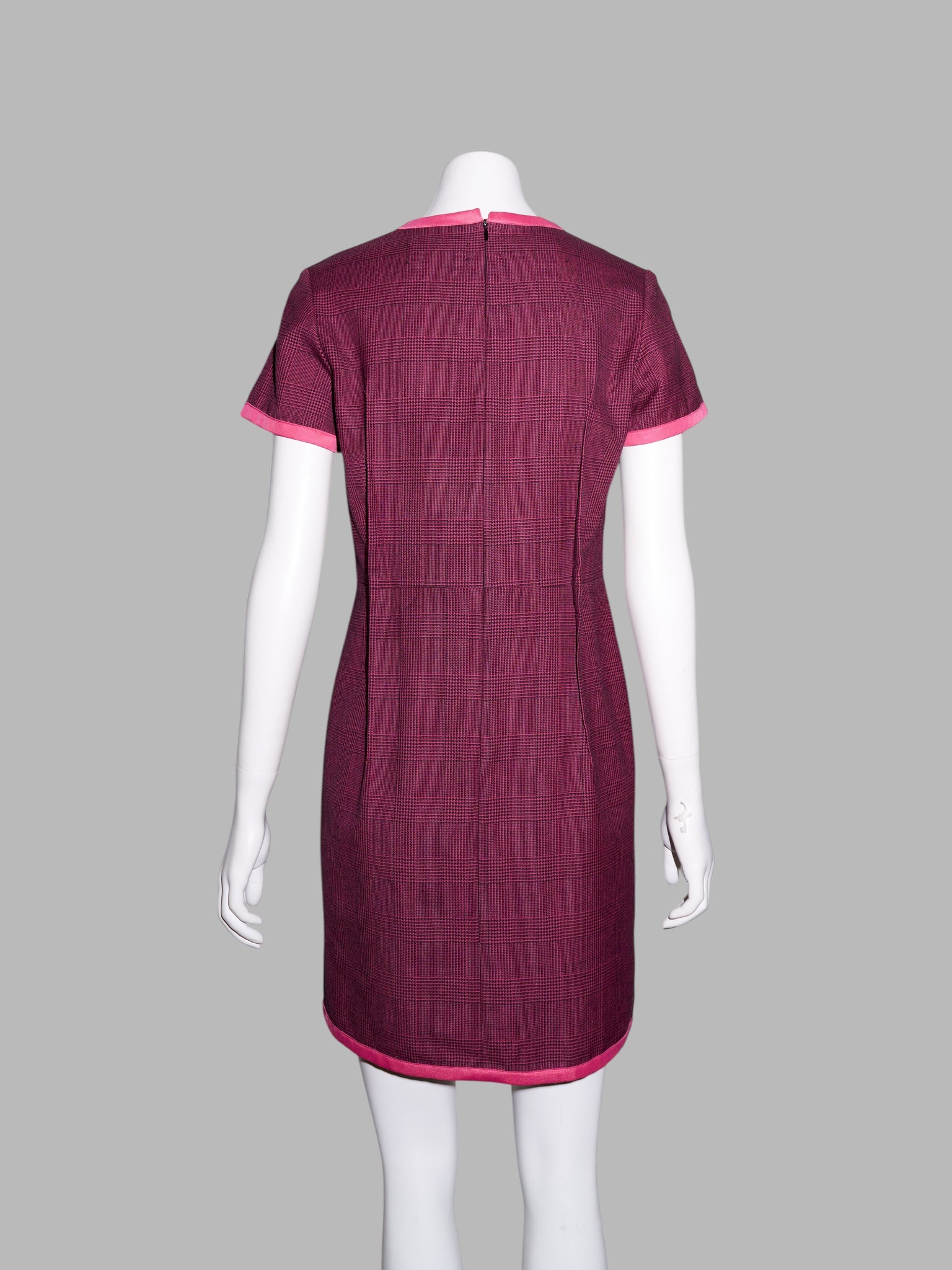 Junya Watanabe Comme des Garcons winter 1995 purple wool glen plaid mini dress
