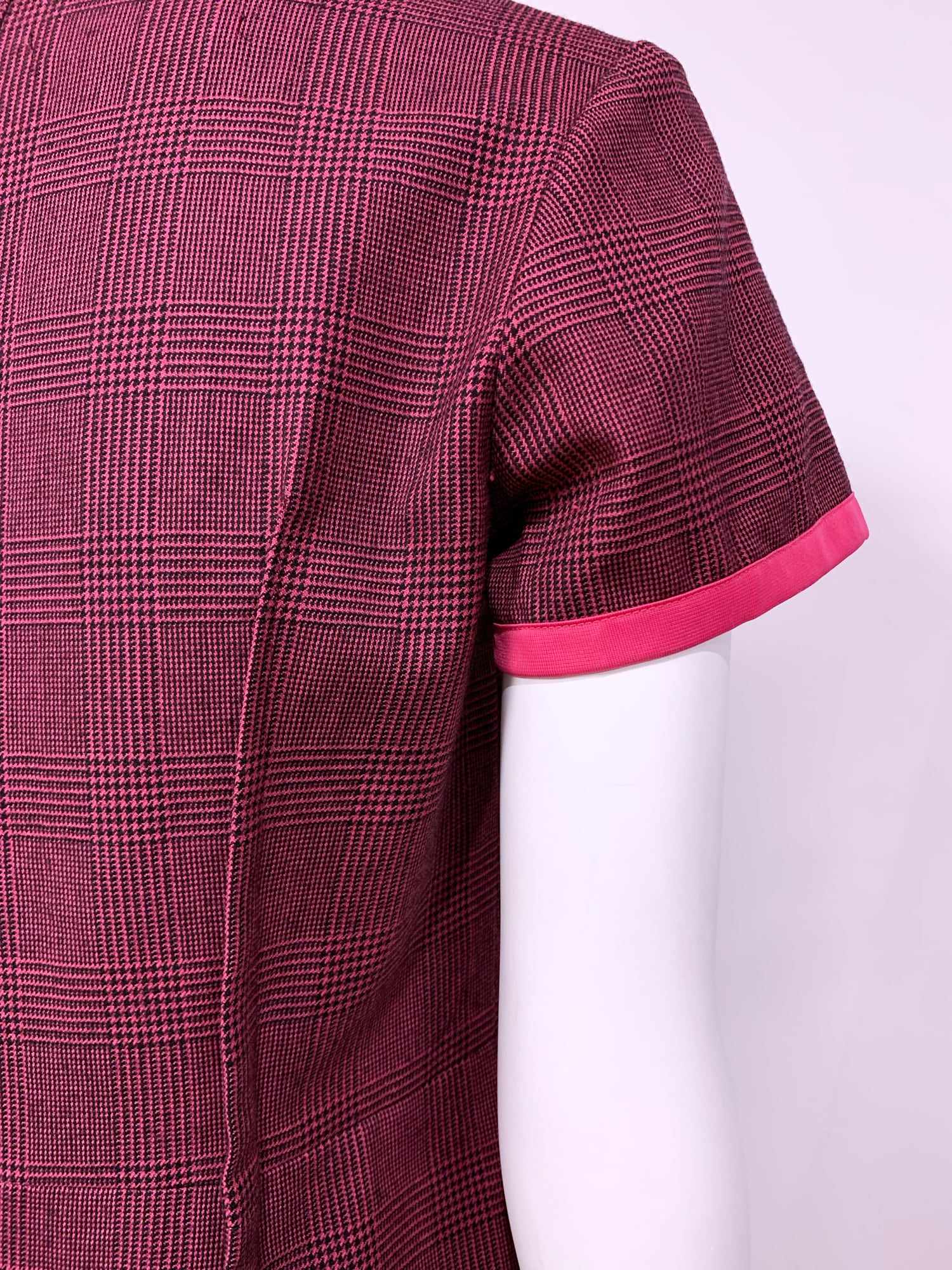 Junya Watanabe Comme des Garcons winter 1995 purple wool glen plaid mini dress