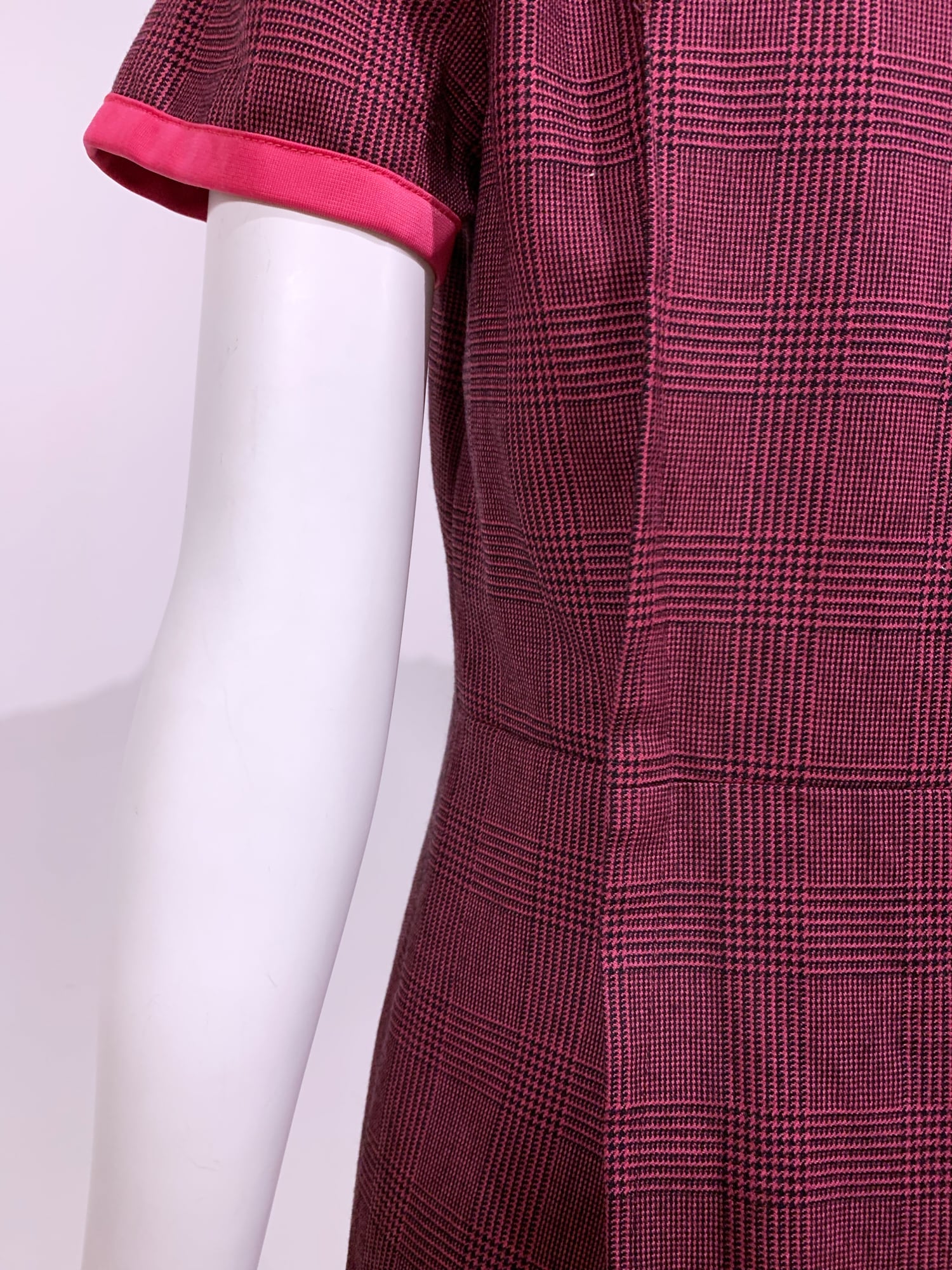 Junya Watanabe Comme des Garcons winter 1995 purple wool glen plaid mini dress