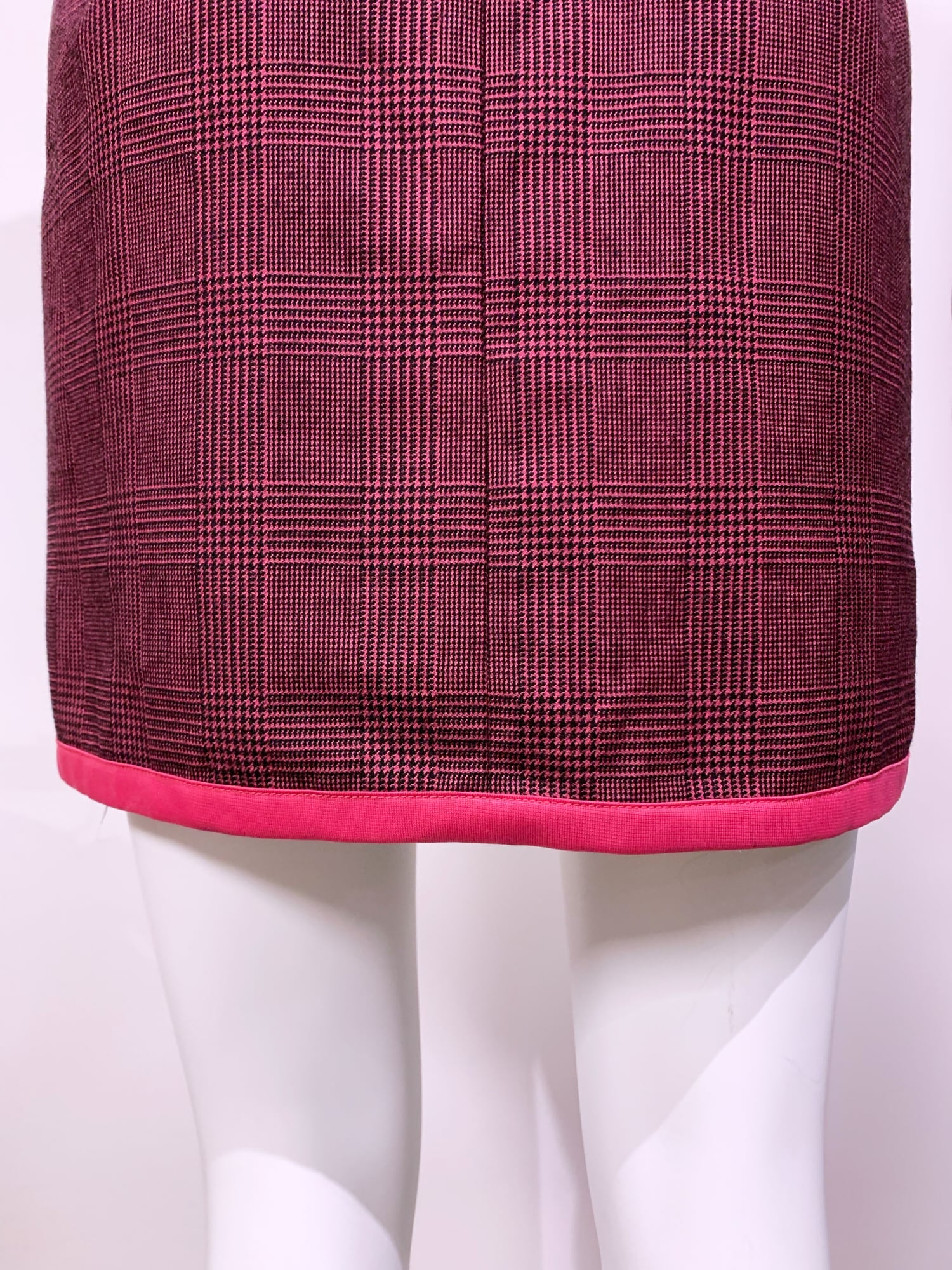 Junya Watanabe Comme des Garcons winter 1995 purple wool glen plaid mini dress