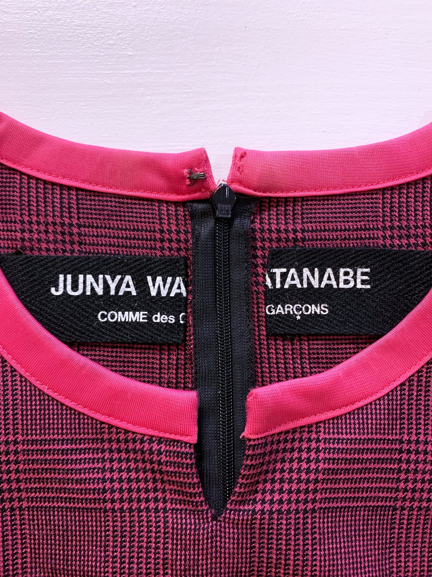 Junya Watanabe Comme des Garcons winter 1995 purple wool glen plaid mini dress