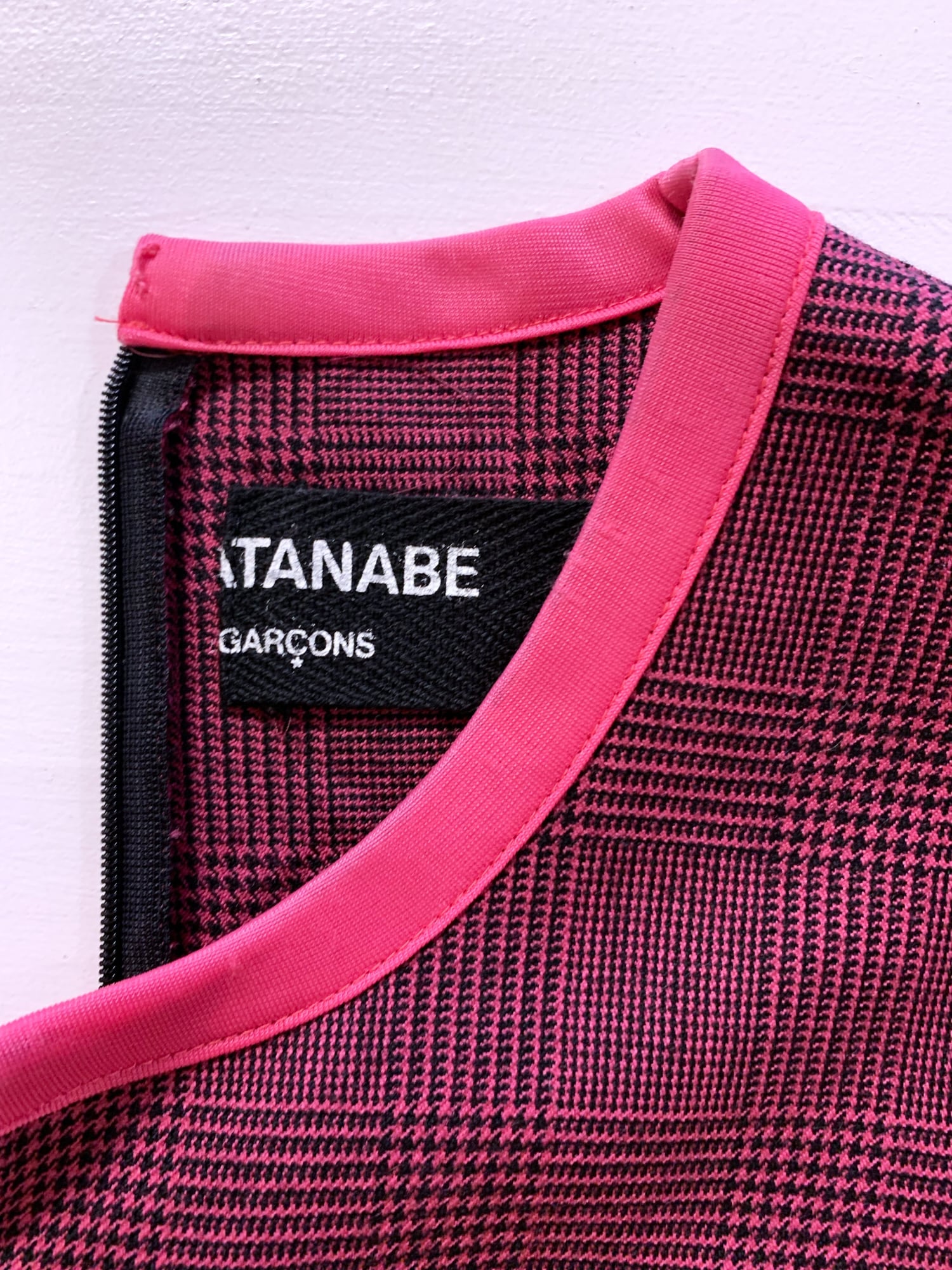 Junya Watanabe Comme des Garcons winter 1995 purple wool glen plaid mini dress