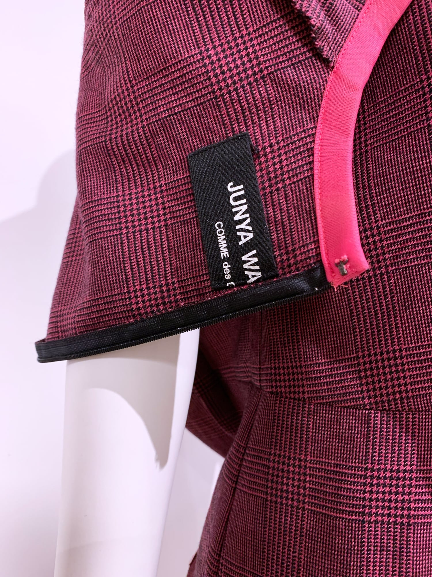 Junya Watanabe Comme des Garcons winter 1995 purple wool glen plaid mini dress