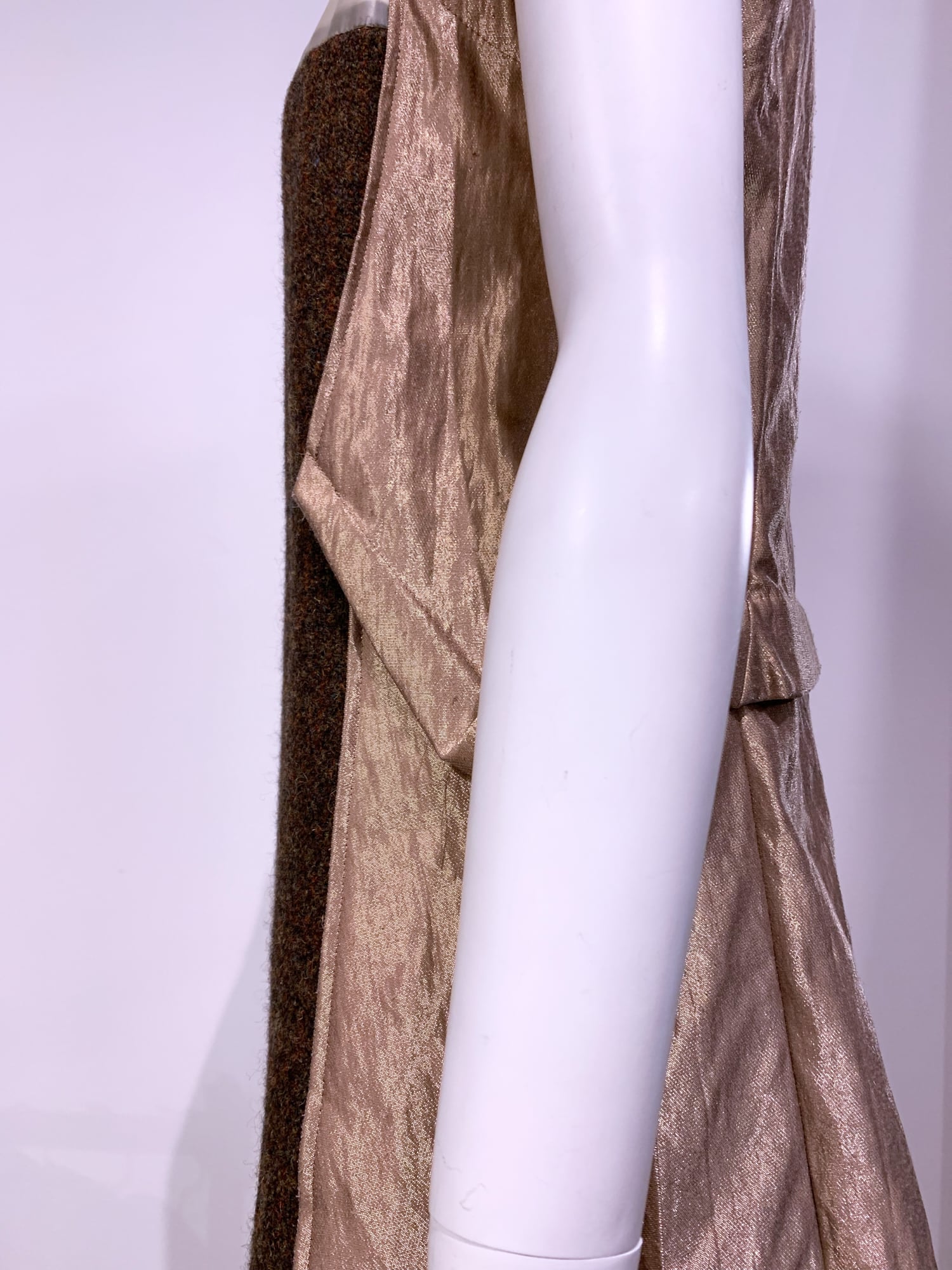 Junya Watanabe winter 1995 tweed metallic and clear vinyl sleeveless dress