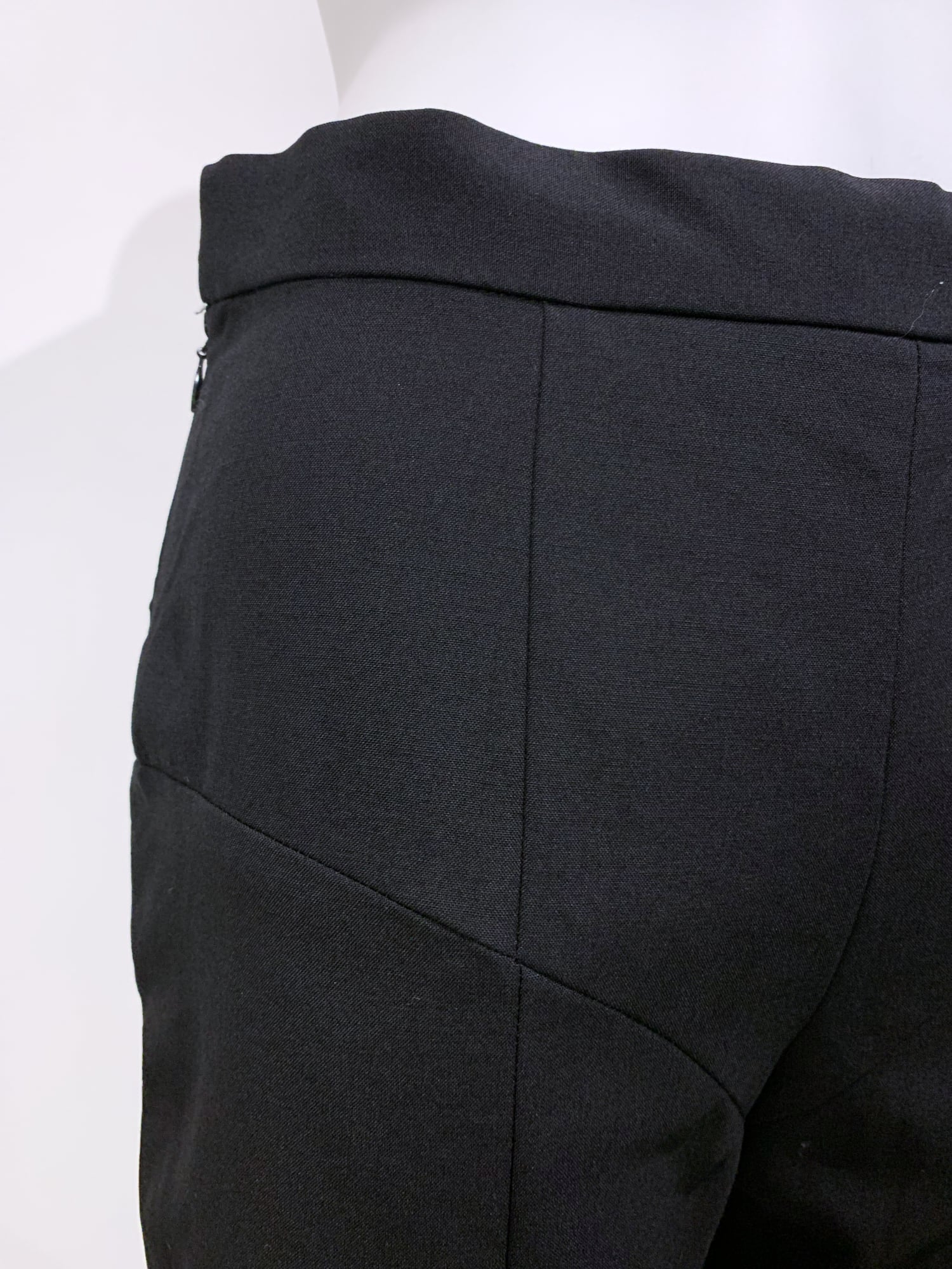 Junya Watanabe spring 1996 three dimensional panelled black wool flared trousers