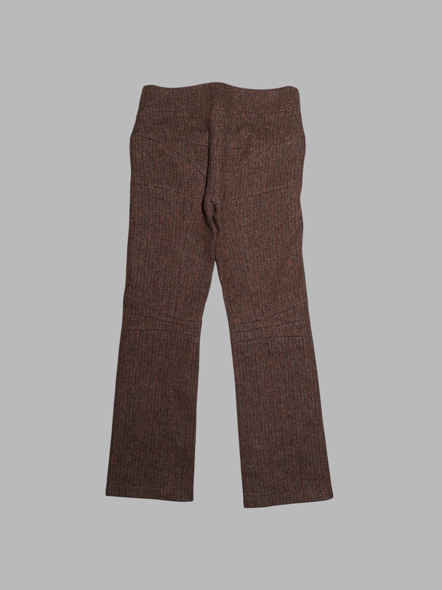 Junya Watanabe winter 1995 three dimensional panelled brown tweed trousers
