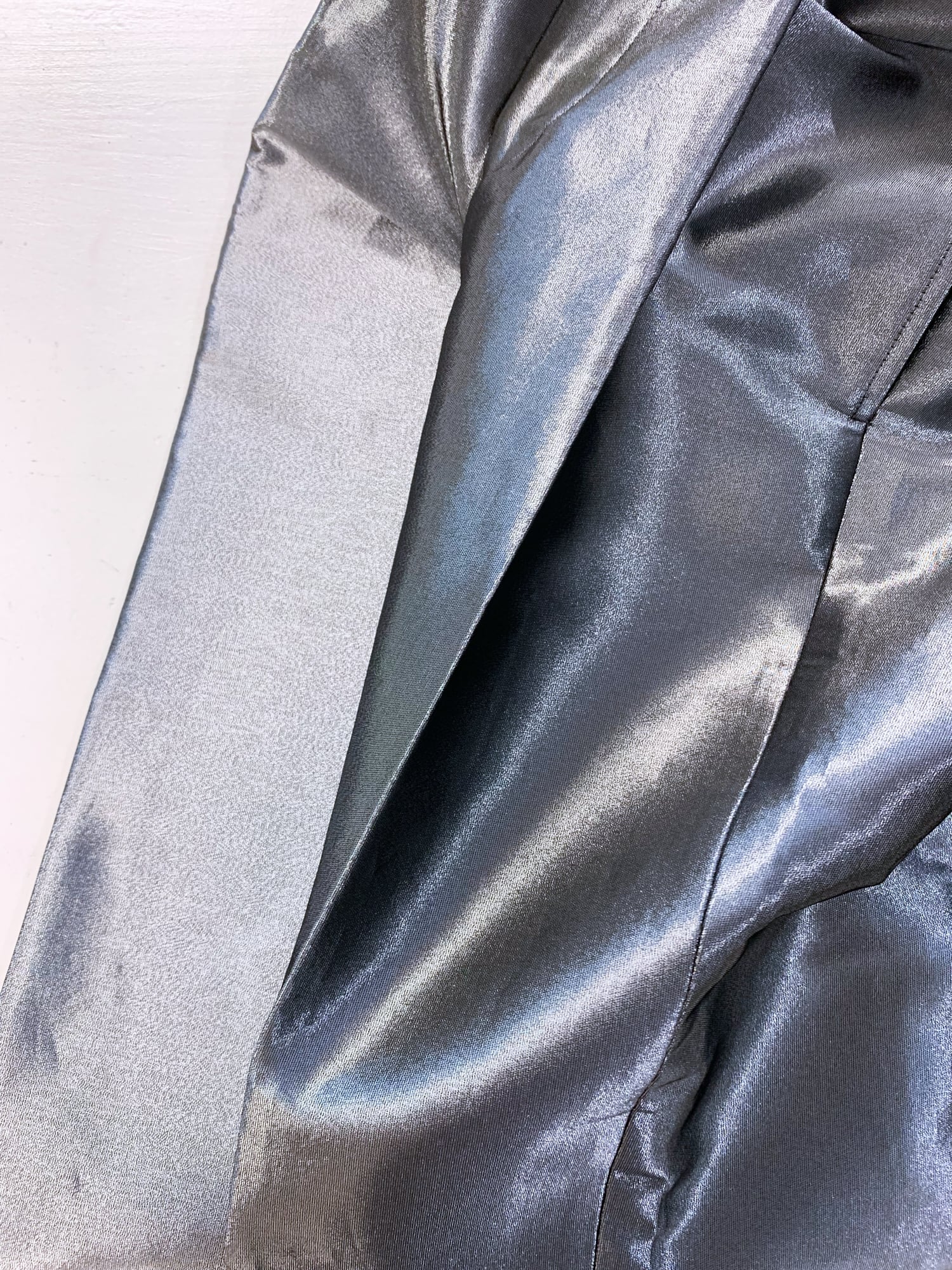 Tricot Comme des Garcons winter 1995 shiny silver trousers