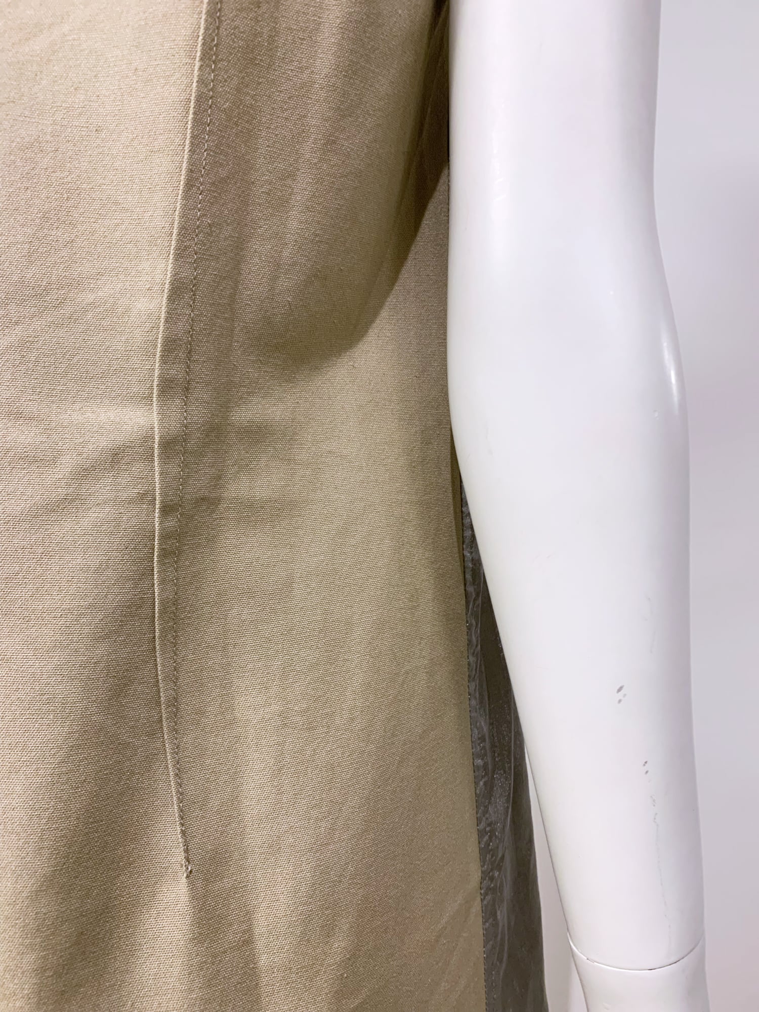 Junya Watanabe SS1995 shiny silver sleeveless dress with