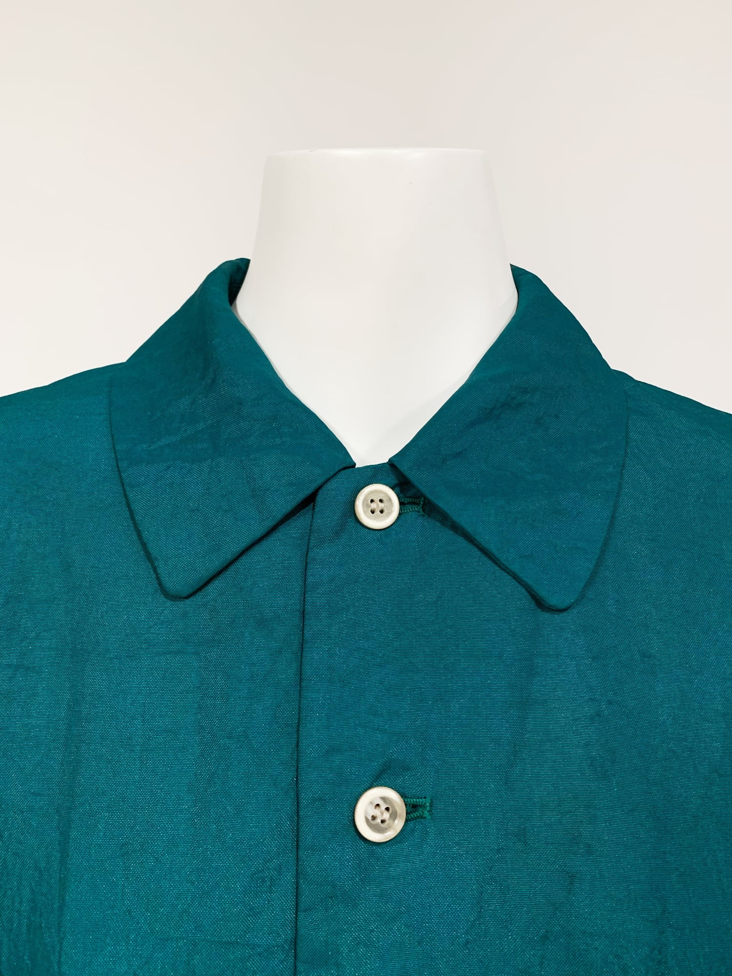 Tricot Comme des Garcons SS1996 teal green creased nylon
