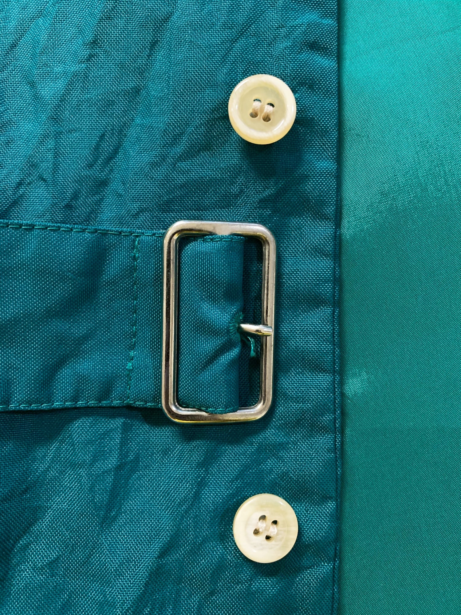 Tricot Comme des Garcons SS1996 teal green creased nylon