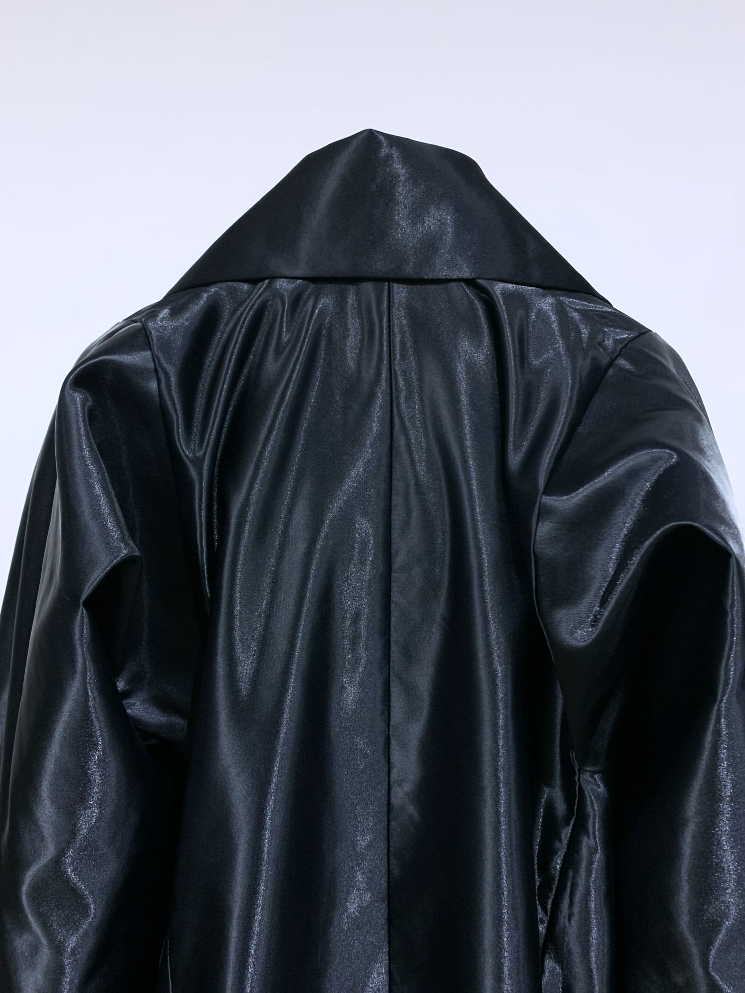 JUNYA WATANABE コート(その他) 黒(ラメ) 2000424S0054 Junya Watanabe winter 1995 shiny black nylon zipped coat