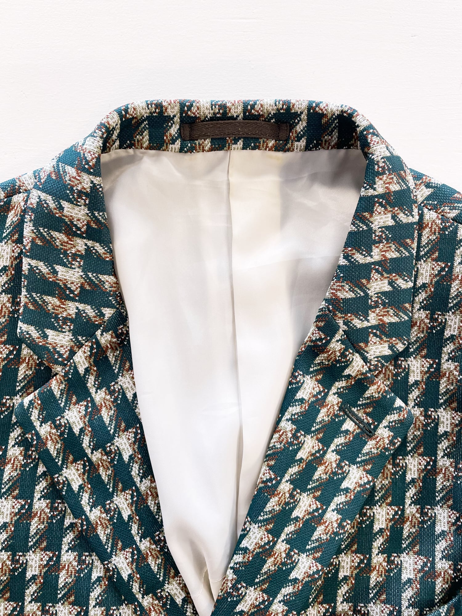 Comme des Garcons Homme Plus spring 2002 green patterned polyester blazer