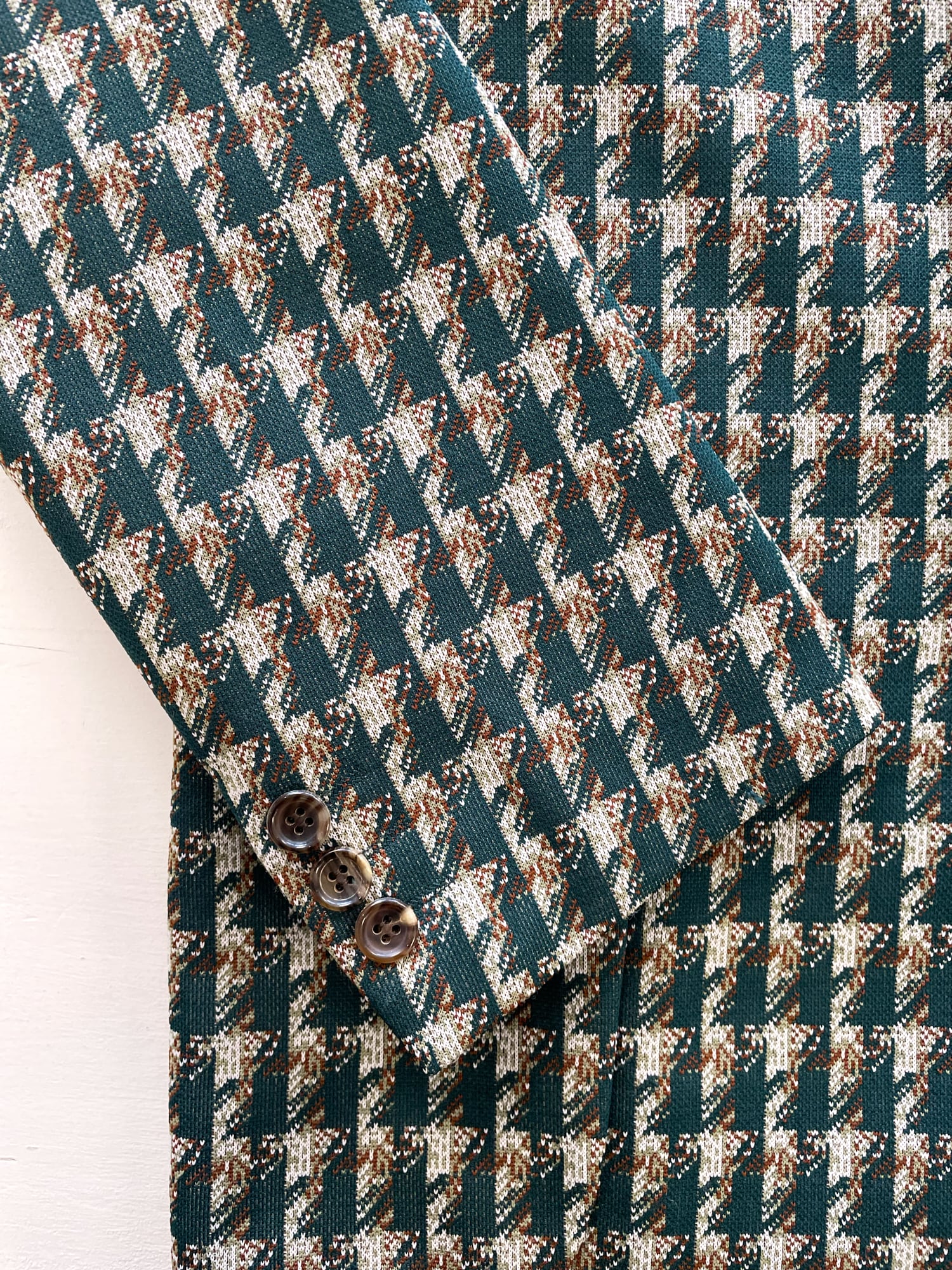 Comme des Garcons Homme Plus spring 2002 green patterned polyester blazer