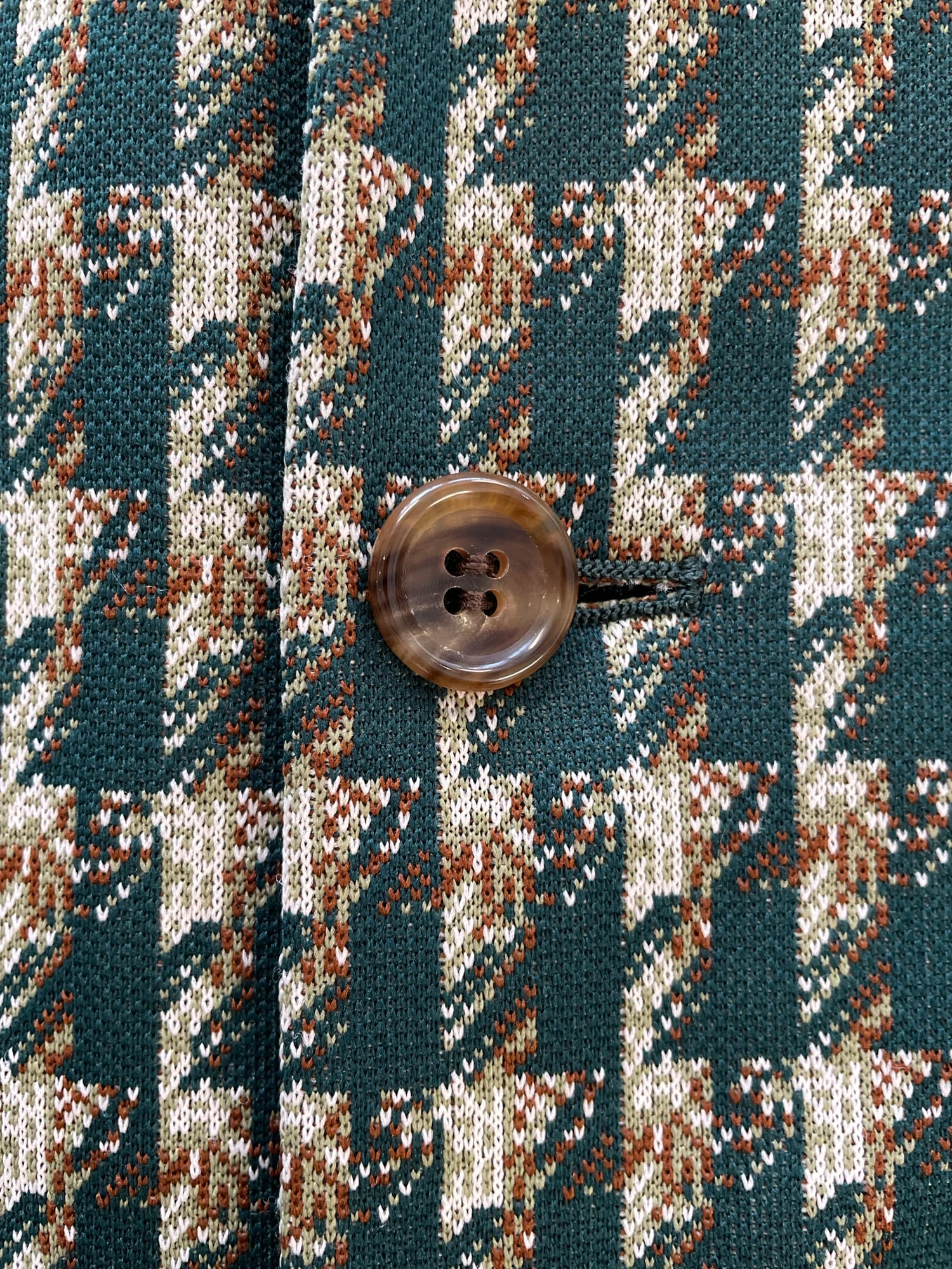 Comme des Garcons Homme Plus spring 2002 green patterned polyester blazer